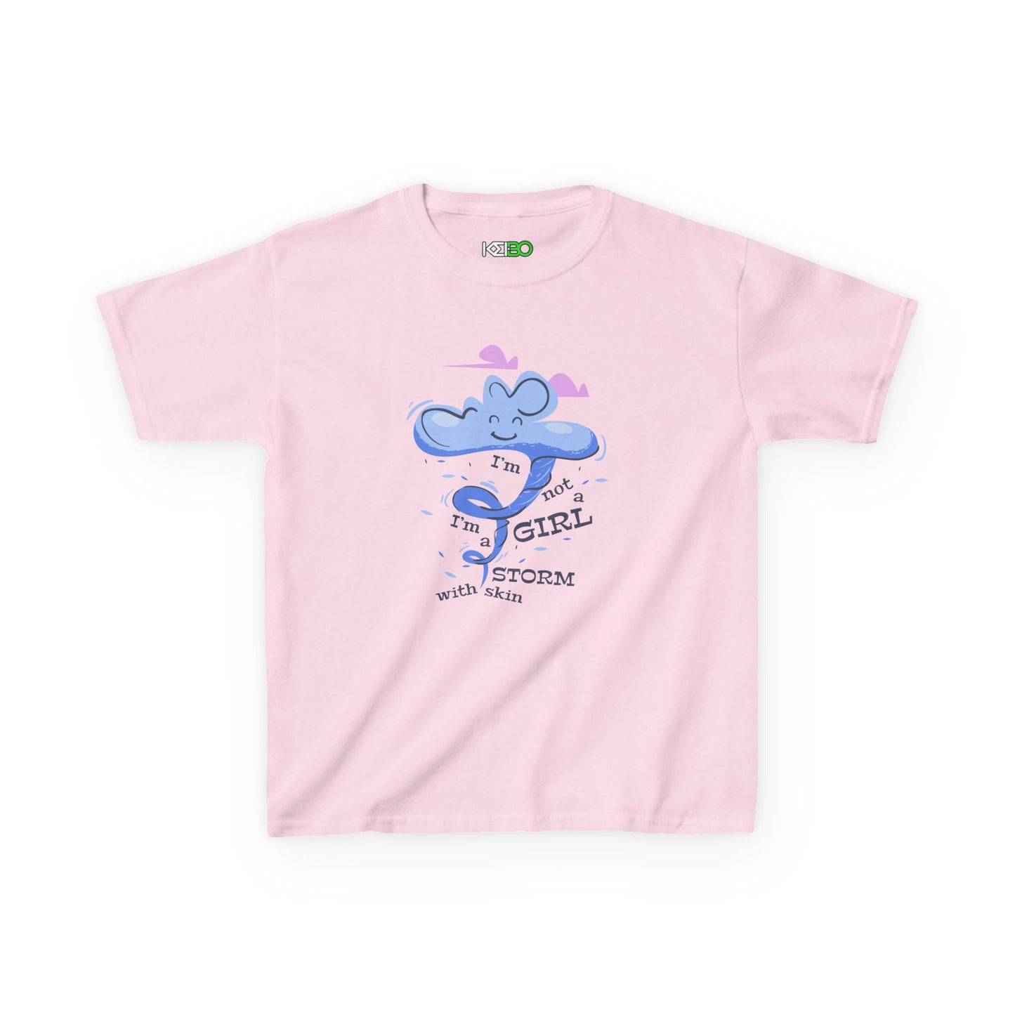 Fun Graphic T-Shirt for Girls Young Explorers "I'm Not A Girl, I'm A Storm"