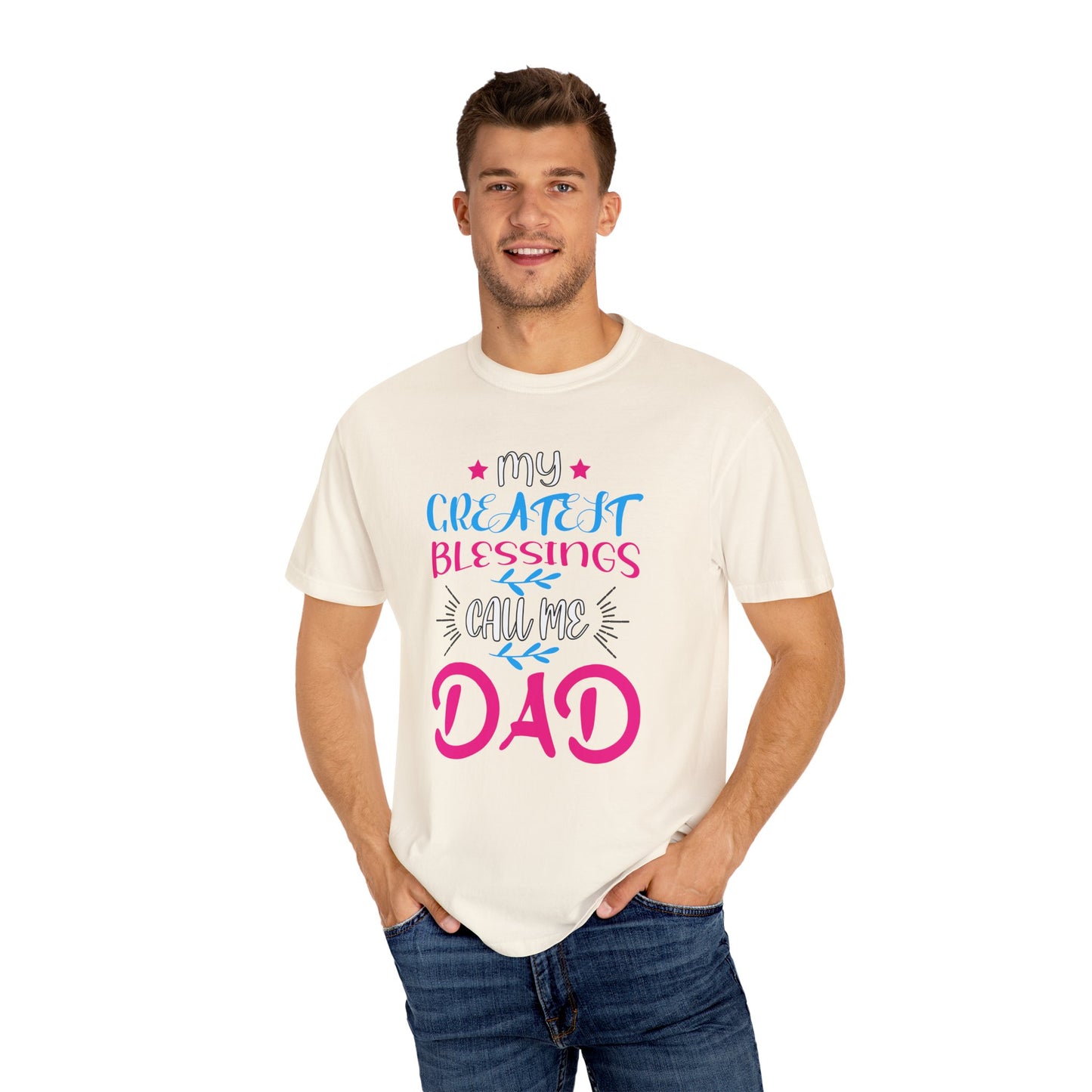Men's Fatherhood Personalized Blessings T-Shirt