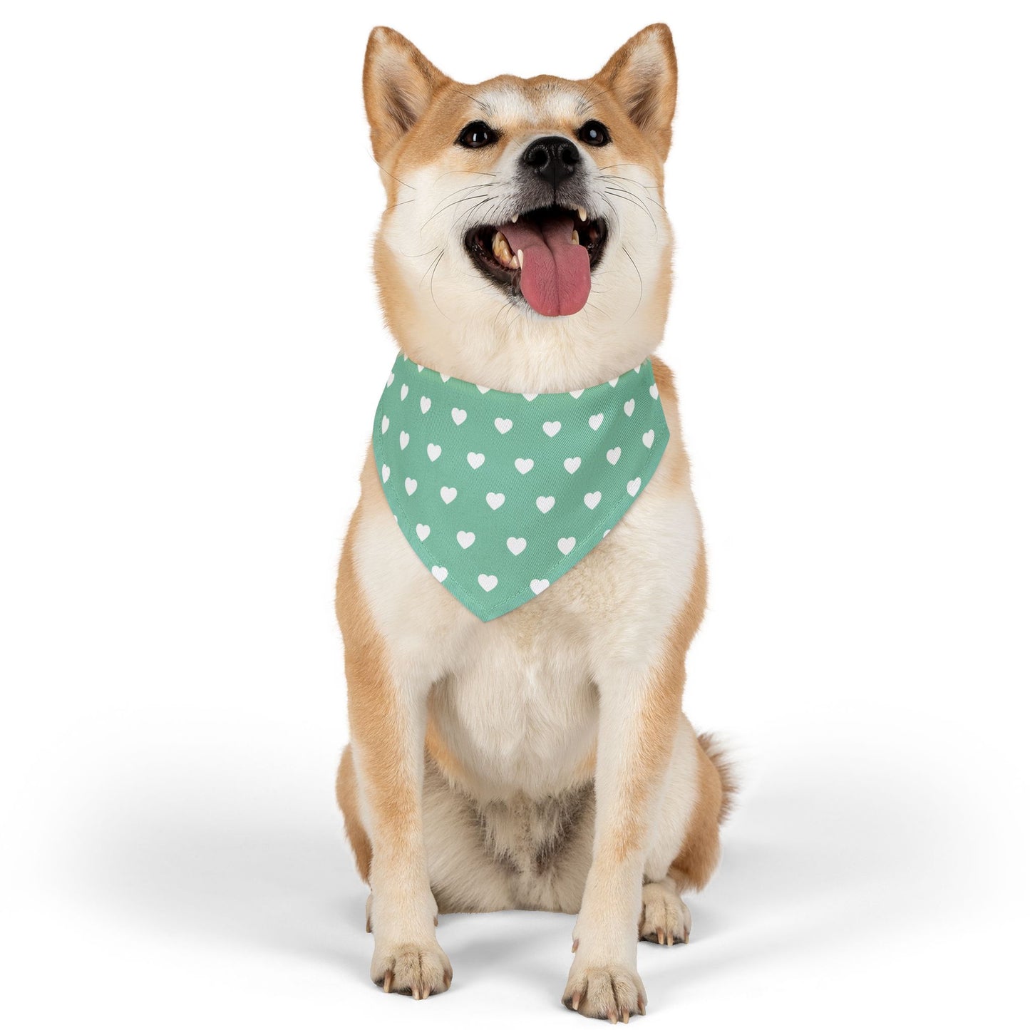 Love Heart Pattern Pet Bandana Collar for Dogs