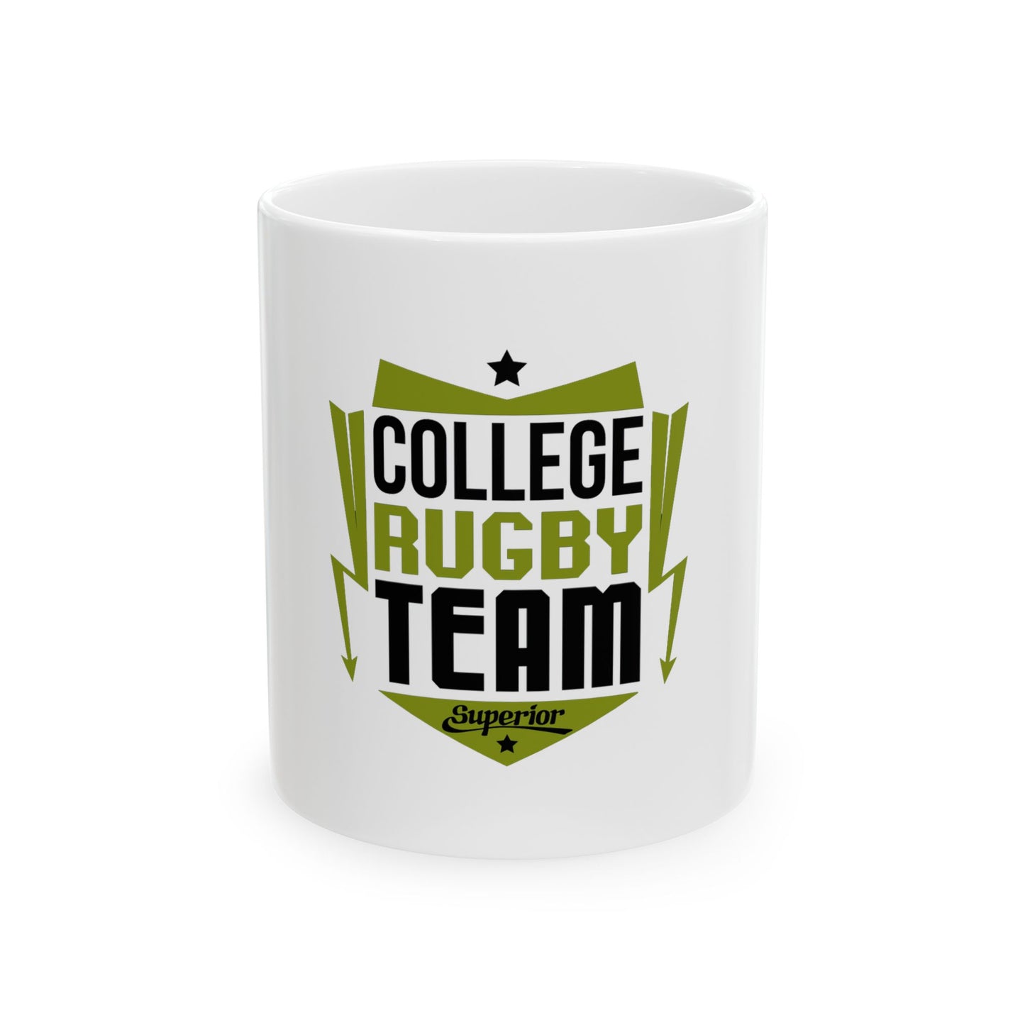 College Rugby Team Ceramic Mug - 11oz Perfect for Fans and Players
