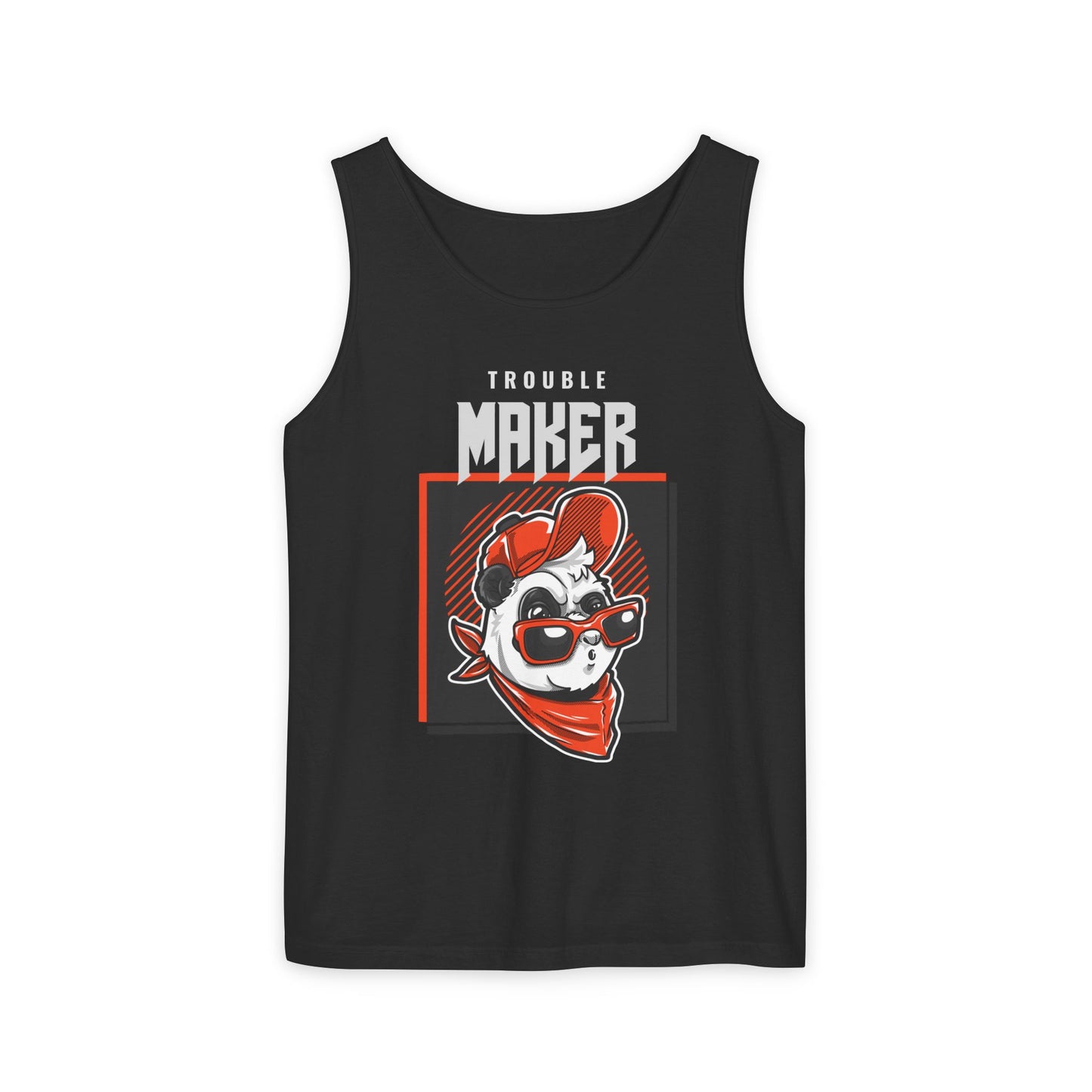 Men's Tank Top Cool Panda Trouble Maker Playful & Casual Summer Wear