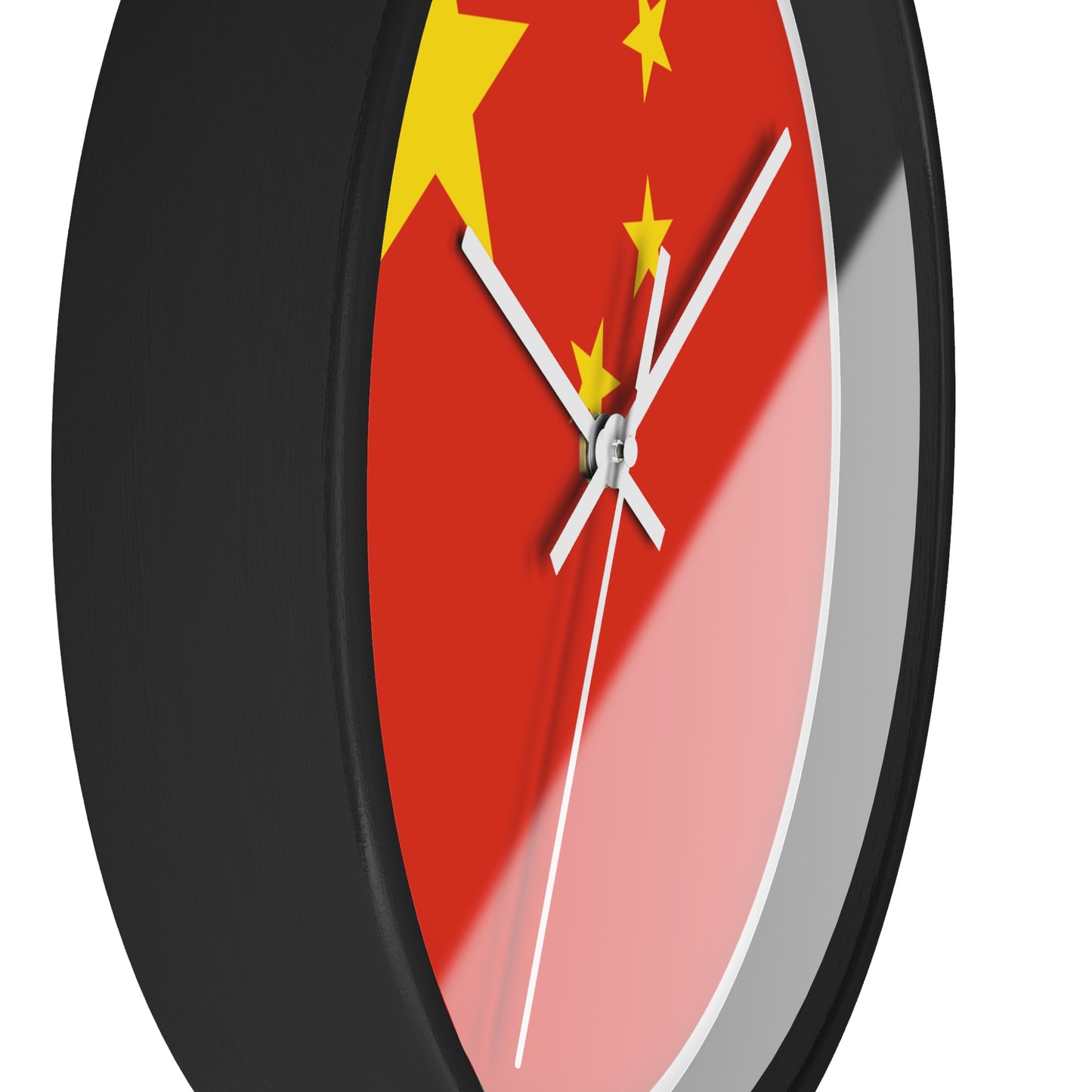 Chinese Flag Wall Clock - Vibrant Red & Yellow Home Decor