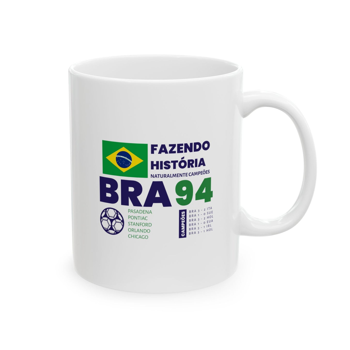 Brazil '94 Soccer Fans Ceramic Coffee Tea Mug 11oz