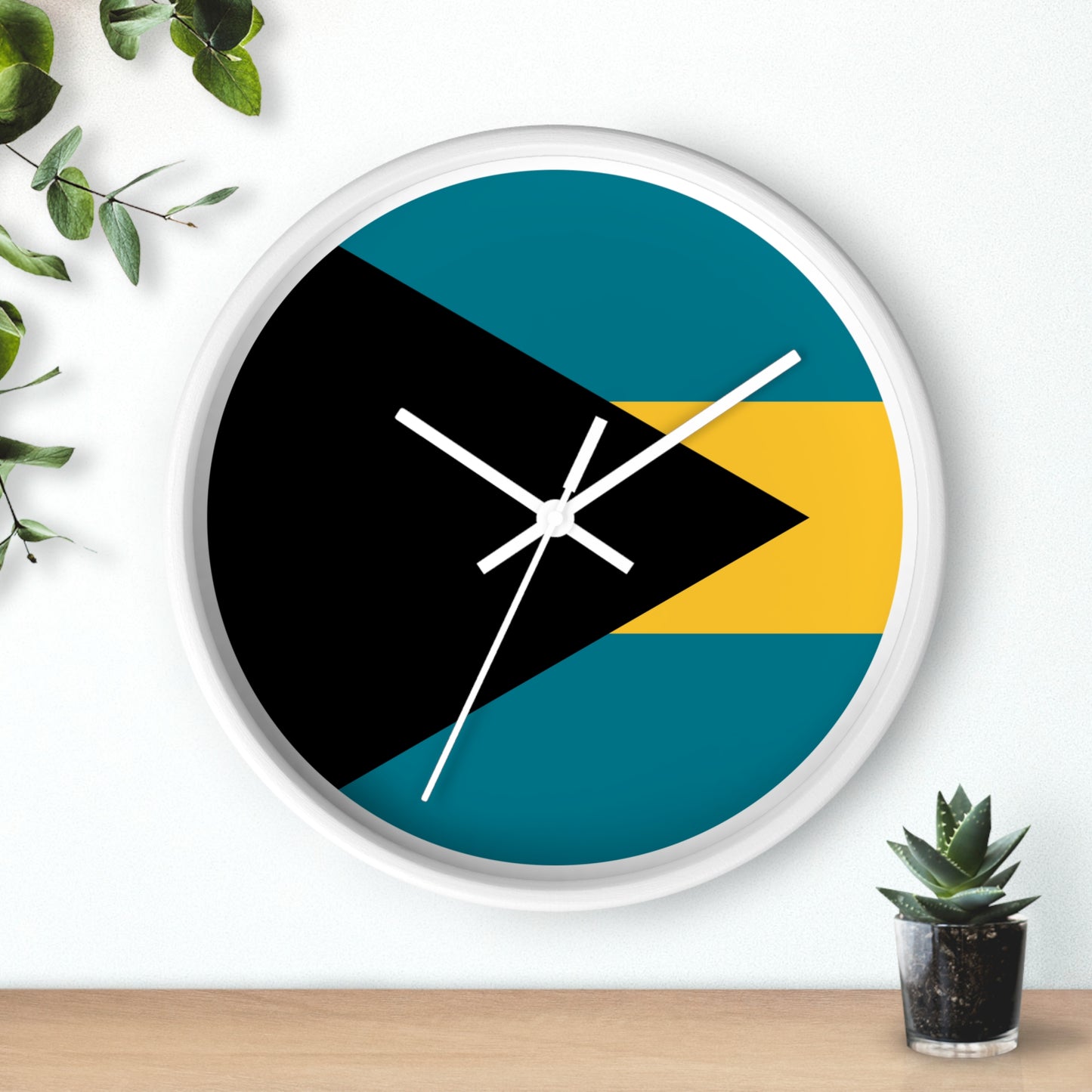 Bahamas Flag Wall Clock - Modern Home Decor for Beach Lovers