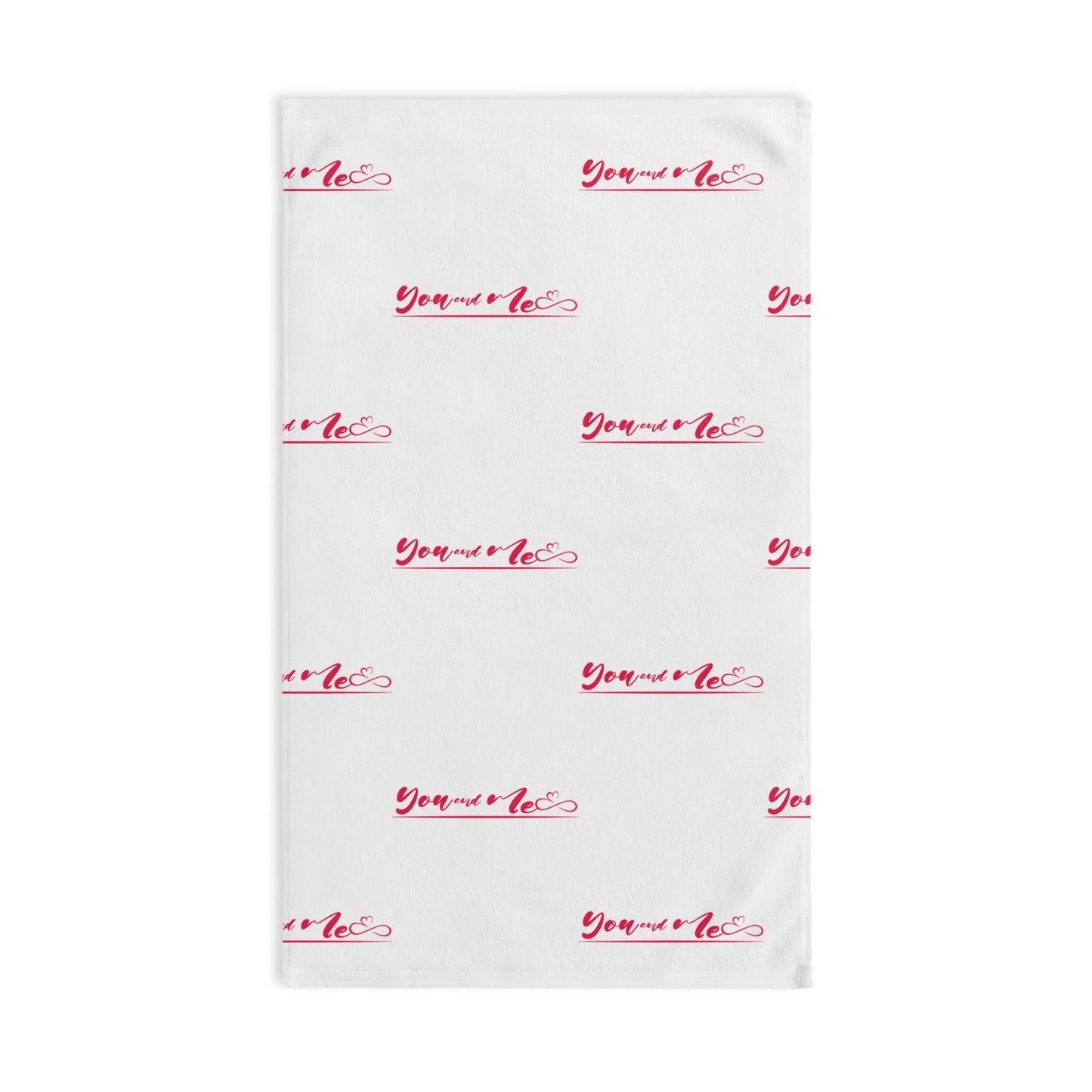 Romantic Hand Towel - 'You & Me' Design for Couples