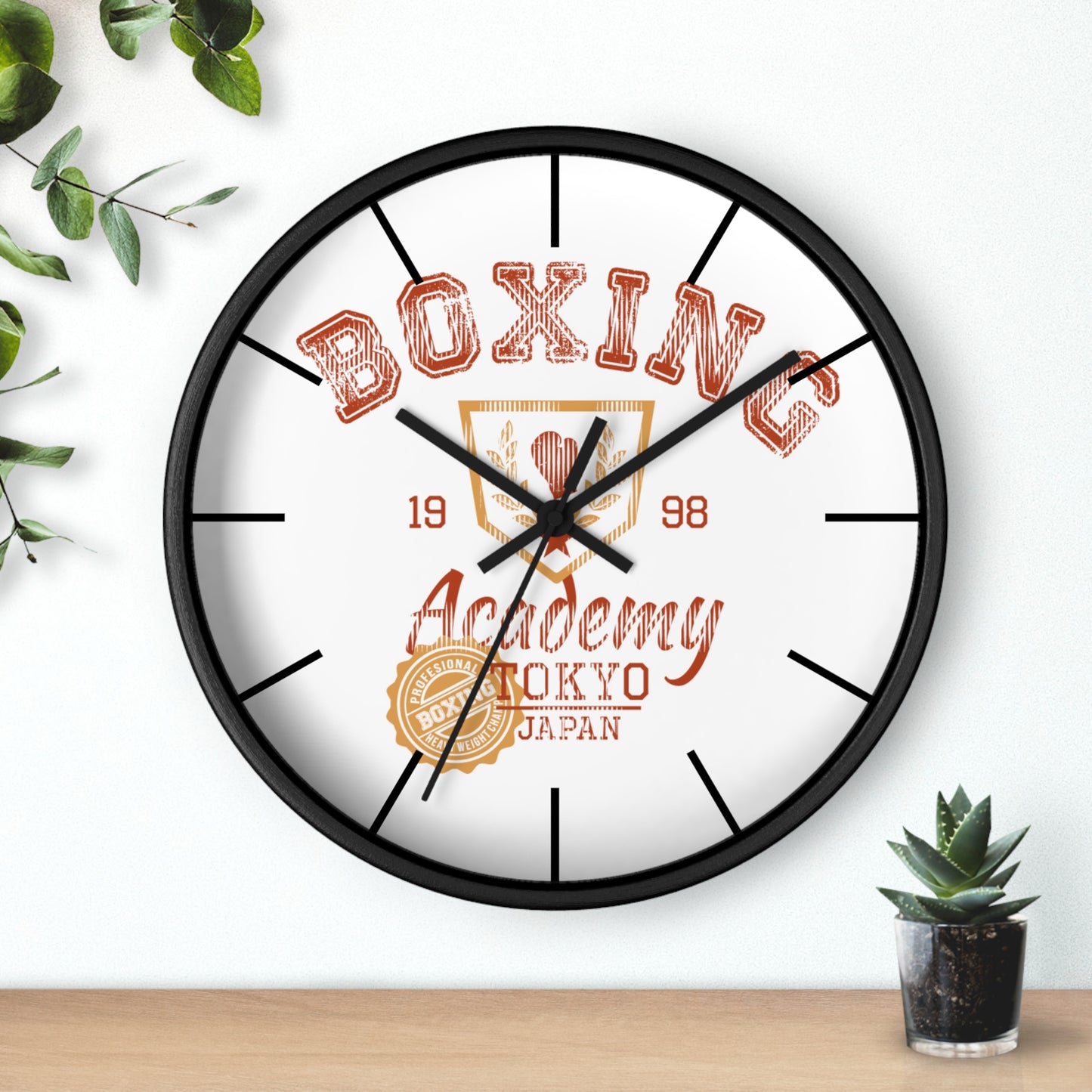 Boxing Academy Wall Clock - Vintage Style