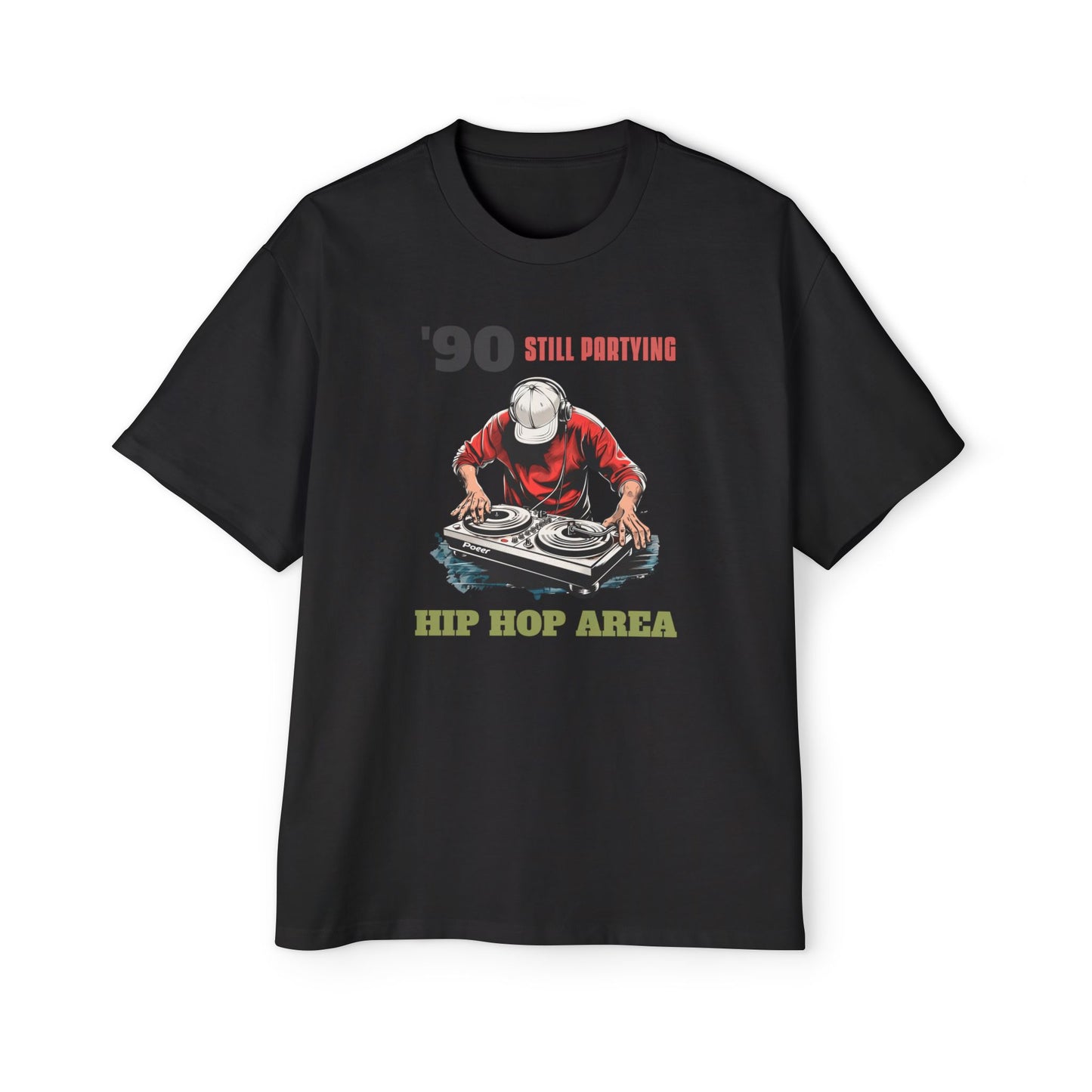 Men's '90 Still Partying Hip Hop Oversized Tee for Music Lovers