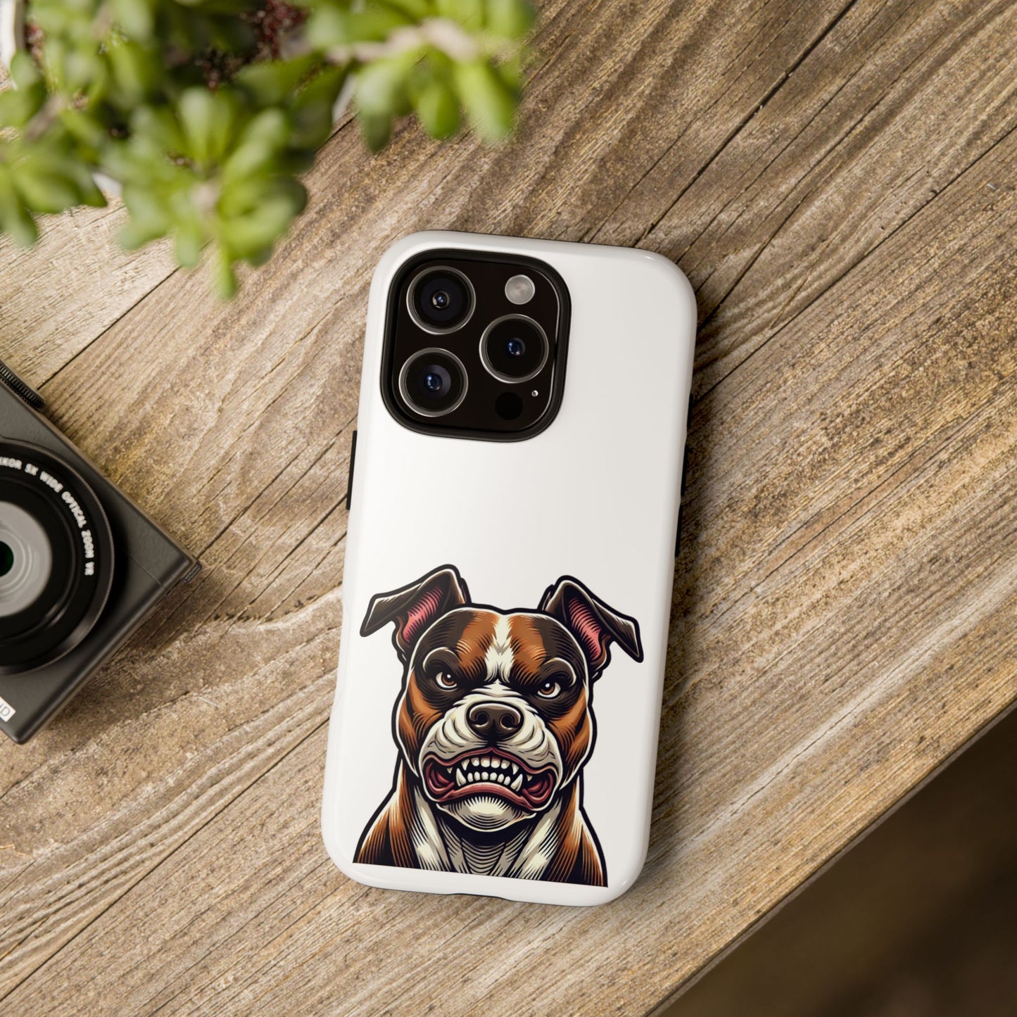 Tough Cases: Pit Bull Design Phone Case for Animal Lovers