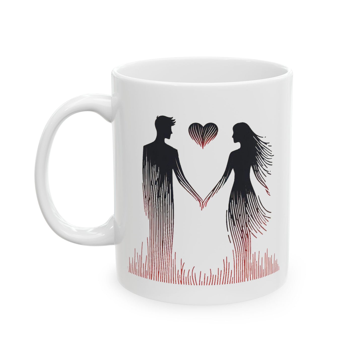 Inspirational Ceramic Mug "Wherever I go ..." Gift for Lovers St. Valentine