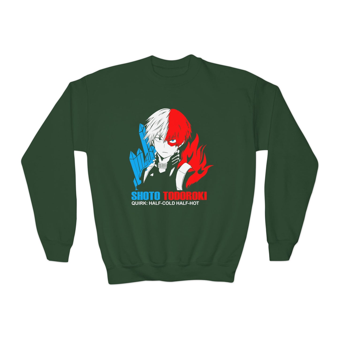 Youth Anime Sweatshirt for Boys – Shoto Todoroki Sweatshirt for Fans