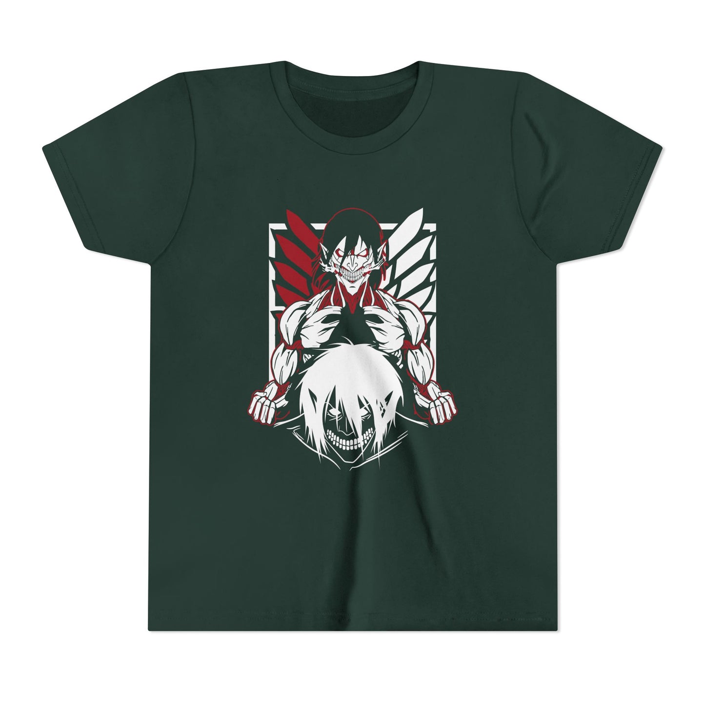 Youth Short Sleeve Anime Tee - Bold Design for Young Anime Fans