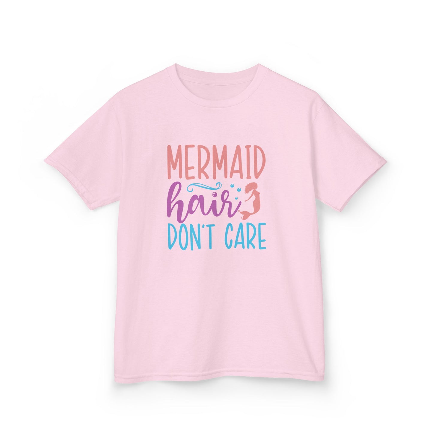 Girl T-shirt "Mermaid Hair Don't Care" – Perfect for Little Dreamers
