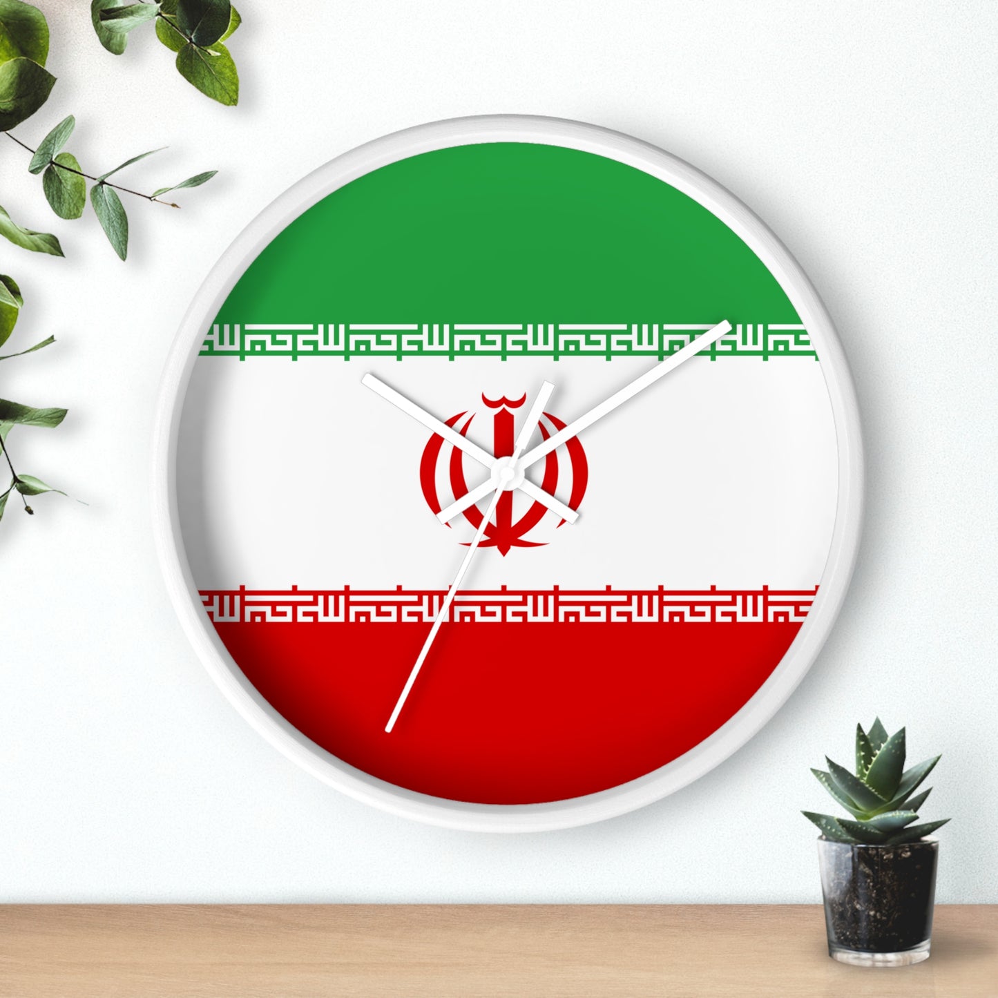 Patriotic Iran Wall Clock - Stylish Home Decor for National Pride