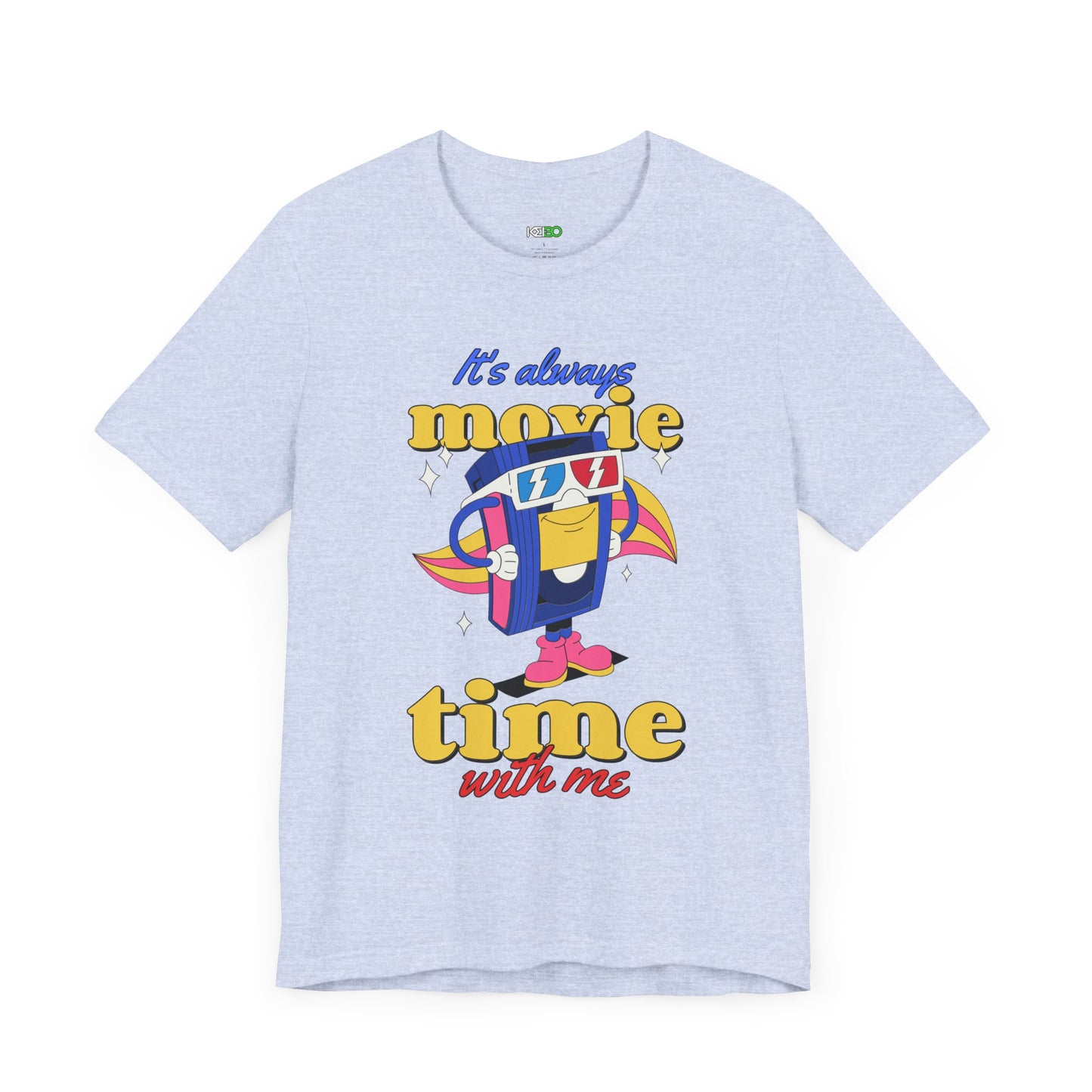 Movie Time Men's Jersey Tee - Fun Graphic T-Shirt for Film Lovers