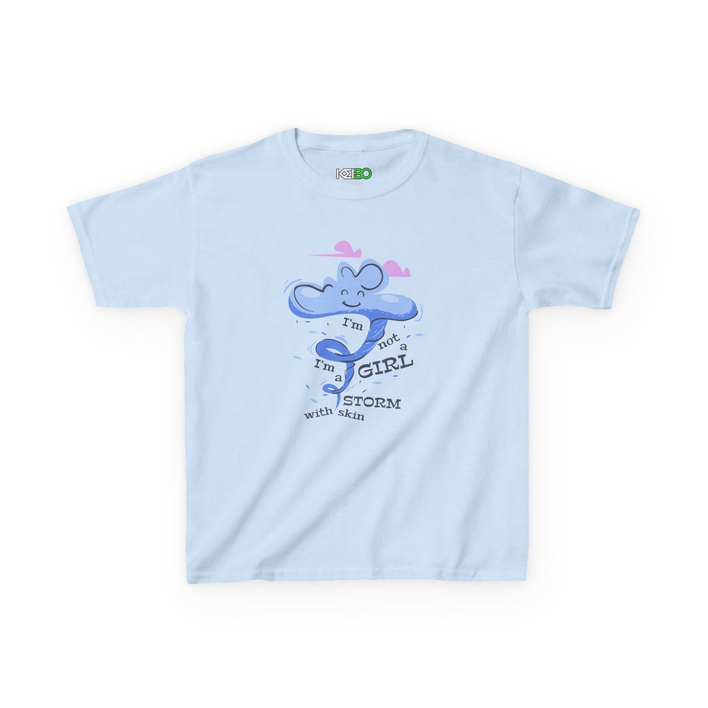 Fun Graphic T-Shirt for Girls Young Explorers "I'm Not A Girl, I'm A Storm"