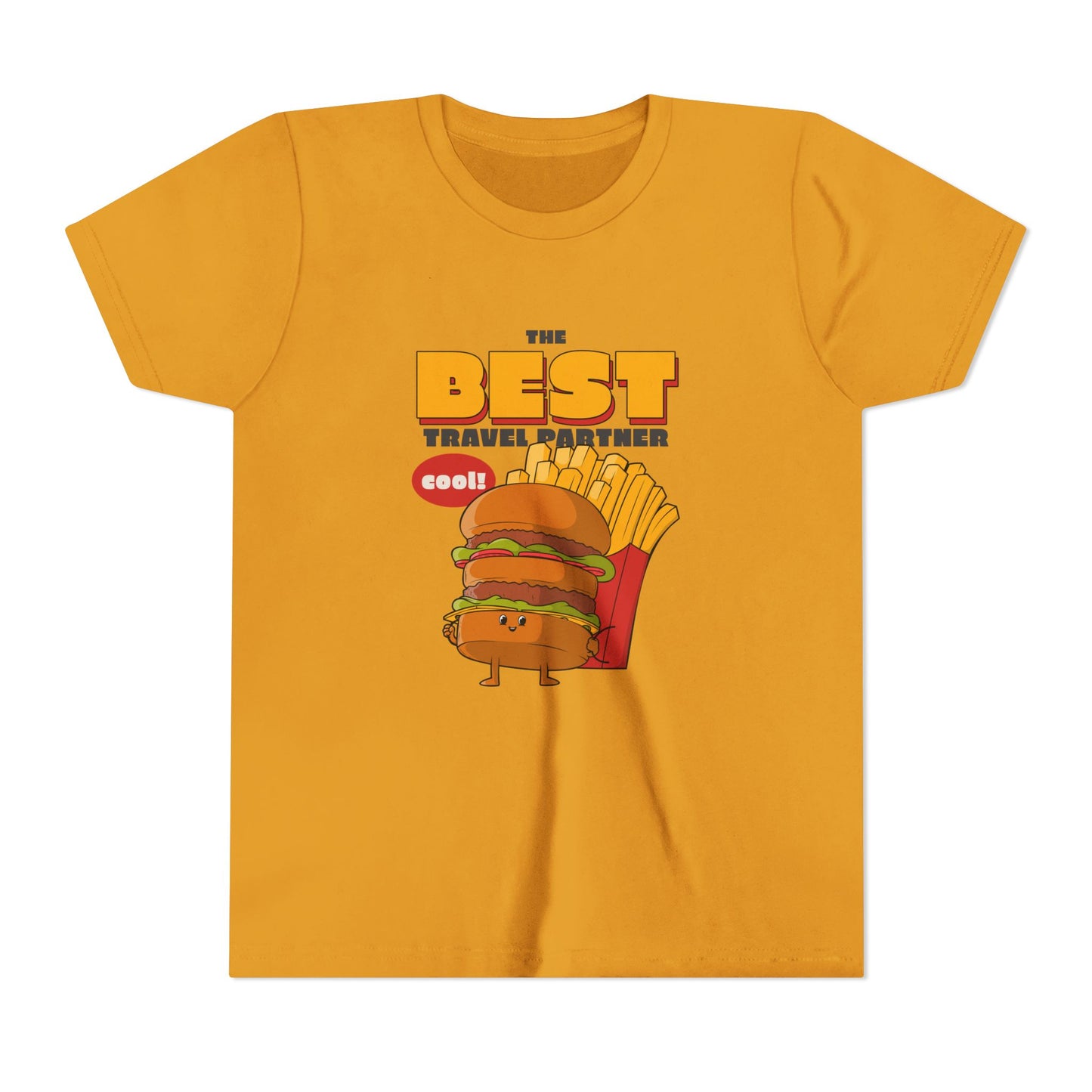 Youth Graphic T-shirt Fun Food - "The Best Travel Partner"