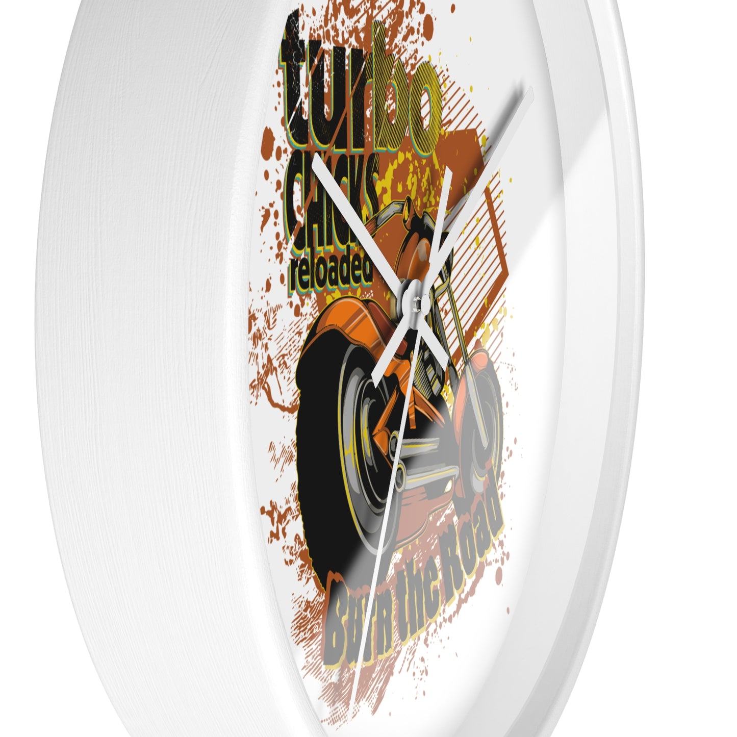 Turbo Bikes Wall Clock - Burn the Road Decor for Motorcycle Enthusiasts