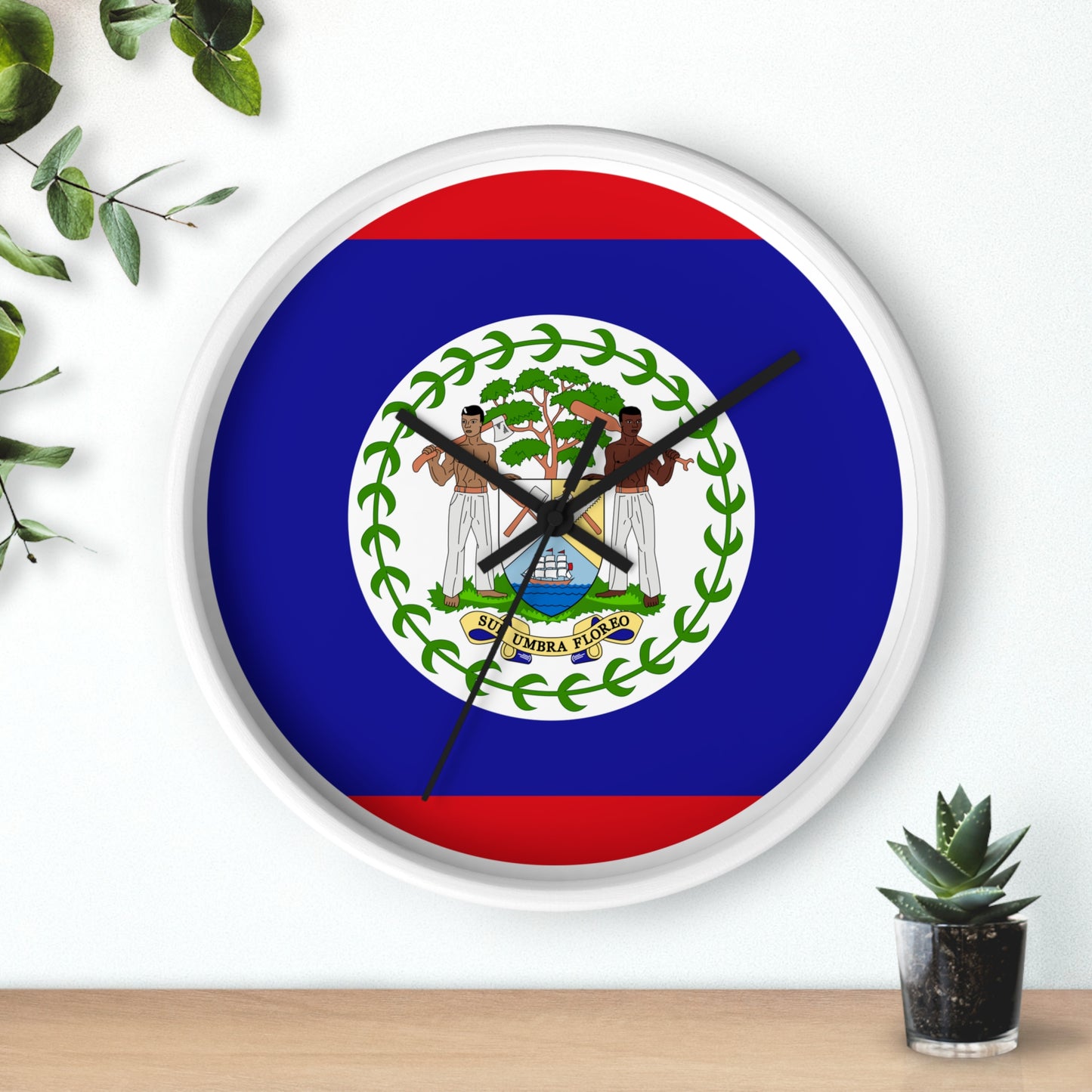 Belize Flag Wall Clock - Unique Home Decor for Belizean Pride