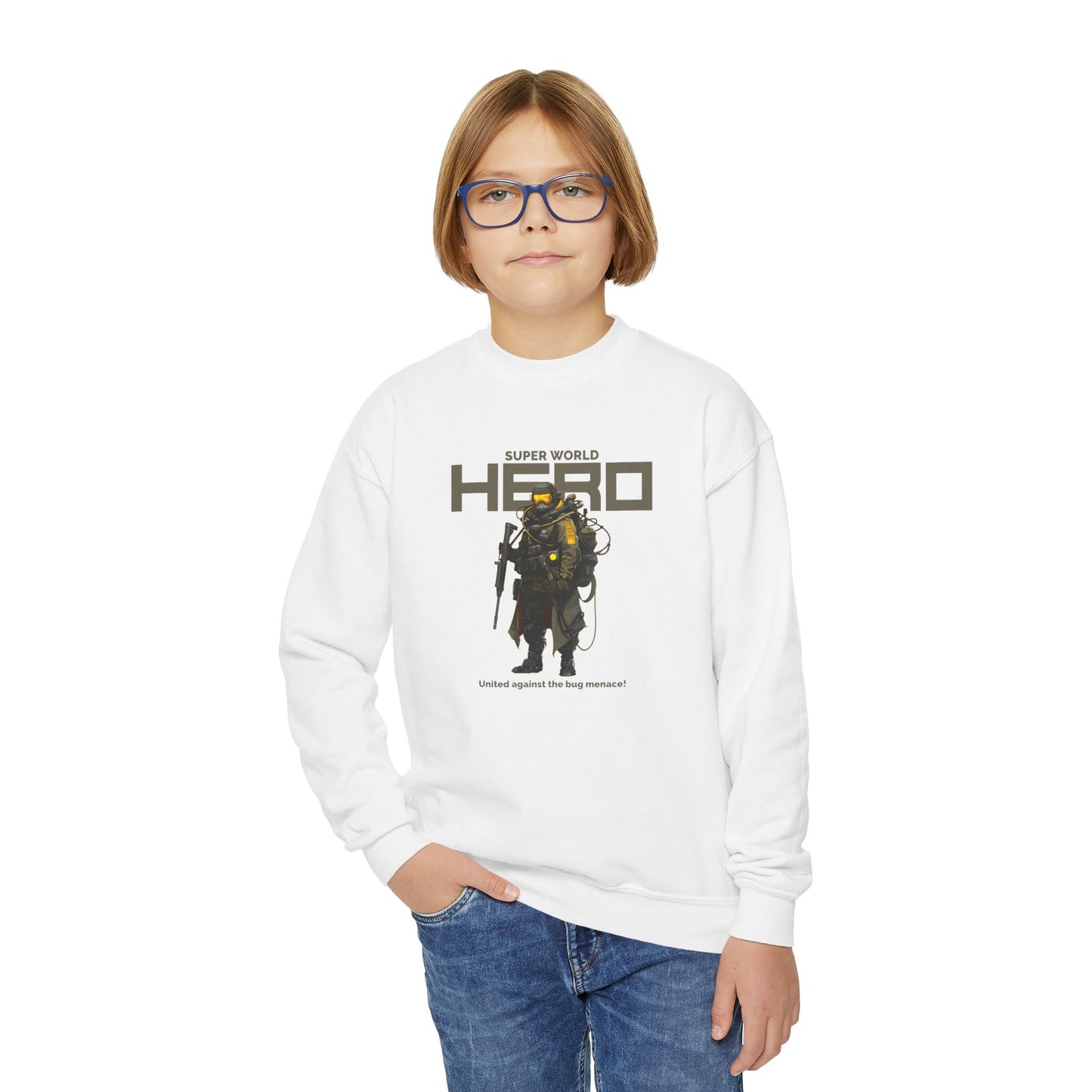 Youth Super World Hero Sweatshirt – Gamer Hoodie for Kids