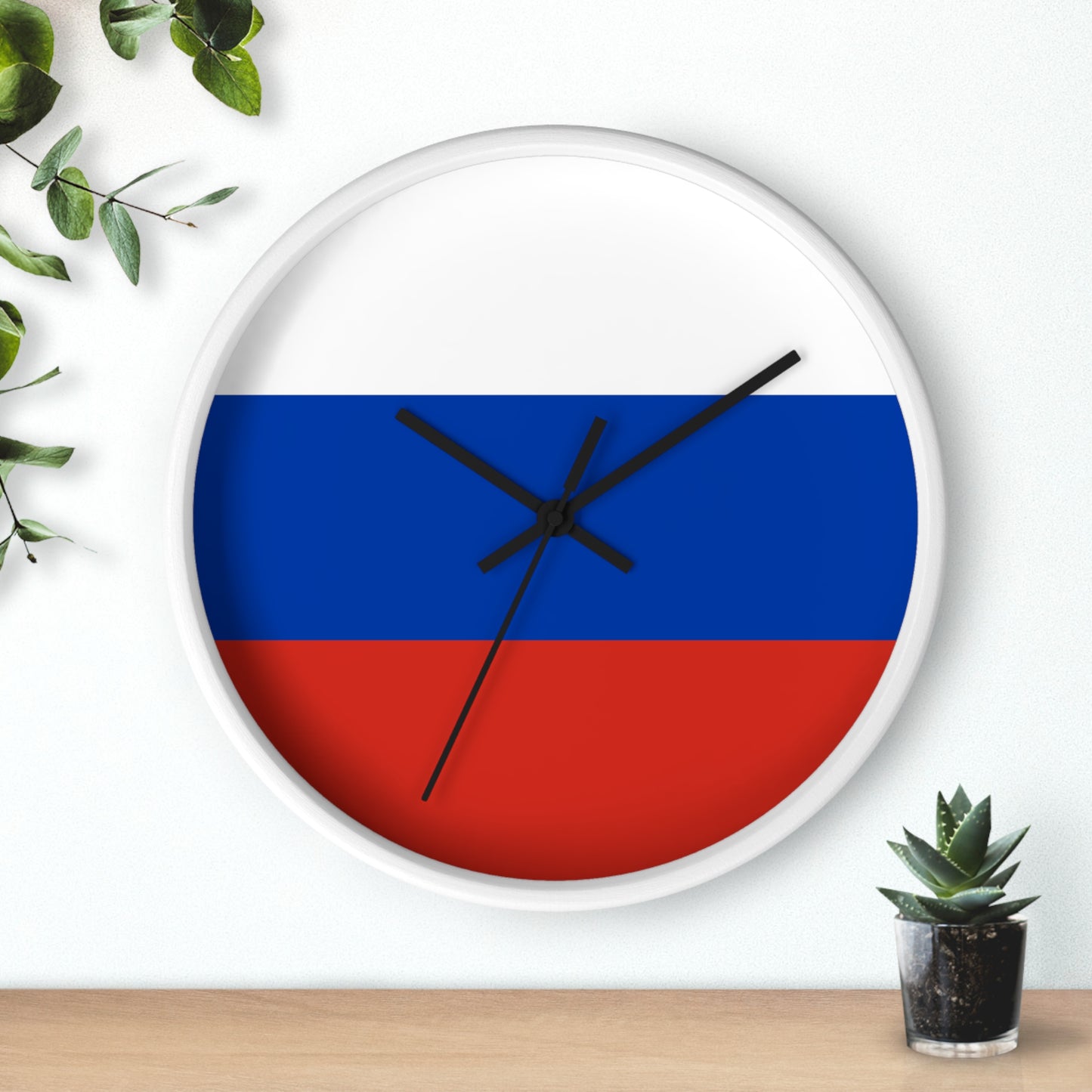 Russian Flag Wall Clock - Modern Decorative Timepiece for Home or Office