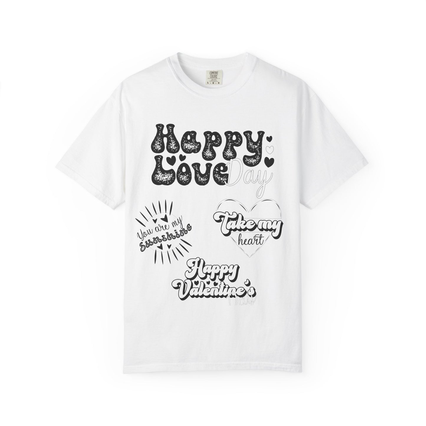 Women Graphic T-Shirt Happy Love Day for Valentine's Day