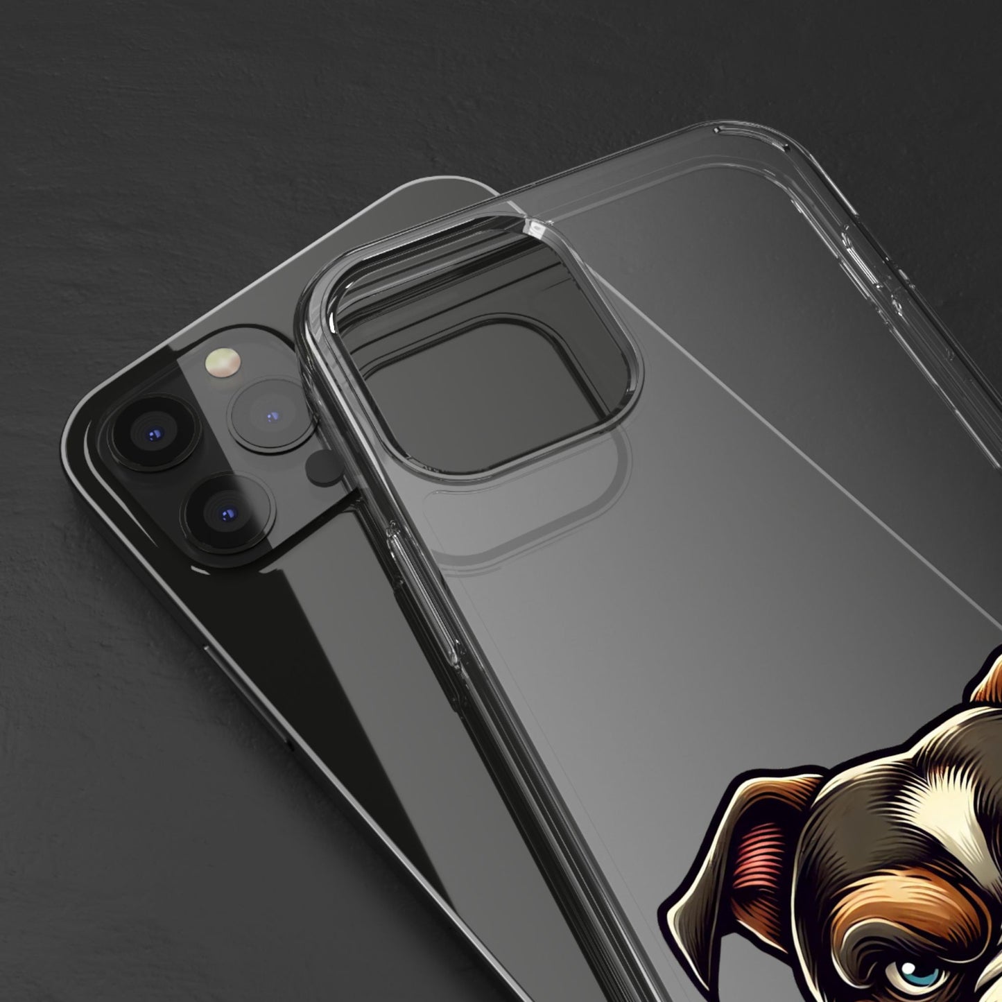 Pit Bull Print Clear Case - Perfect for Pet Lovers
