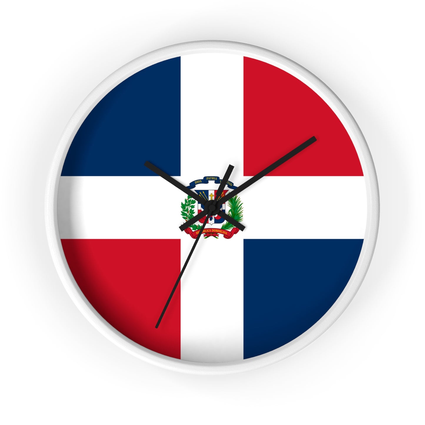 Dominican Republic Flag Wall Clock - Perfect for Home Decor & Gifts