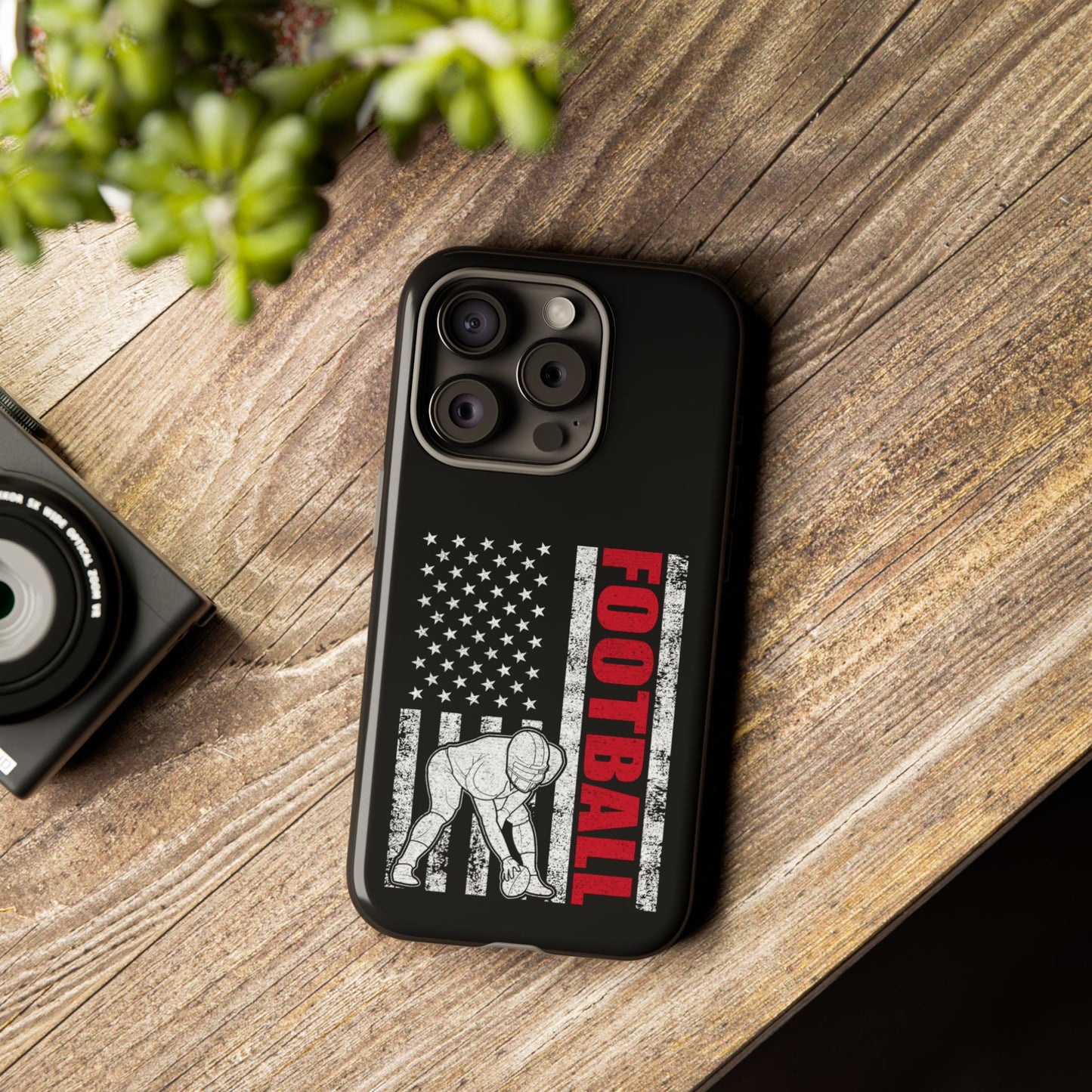 Football American Flag Phone Case - Tough Cases for Fans