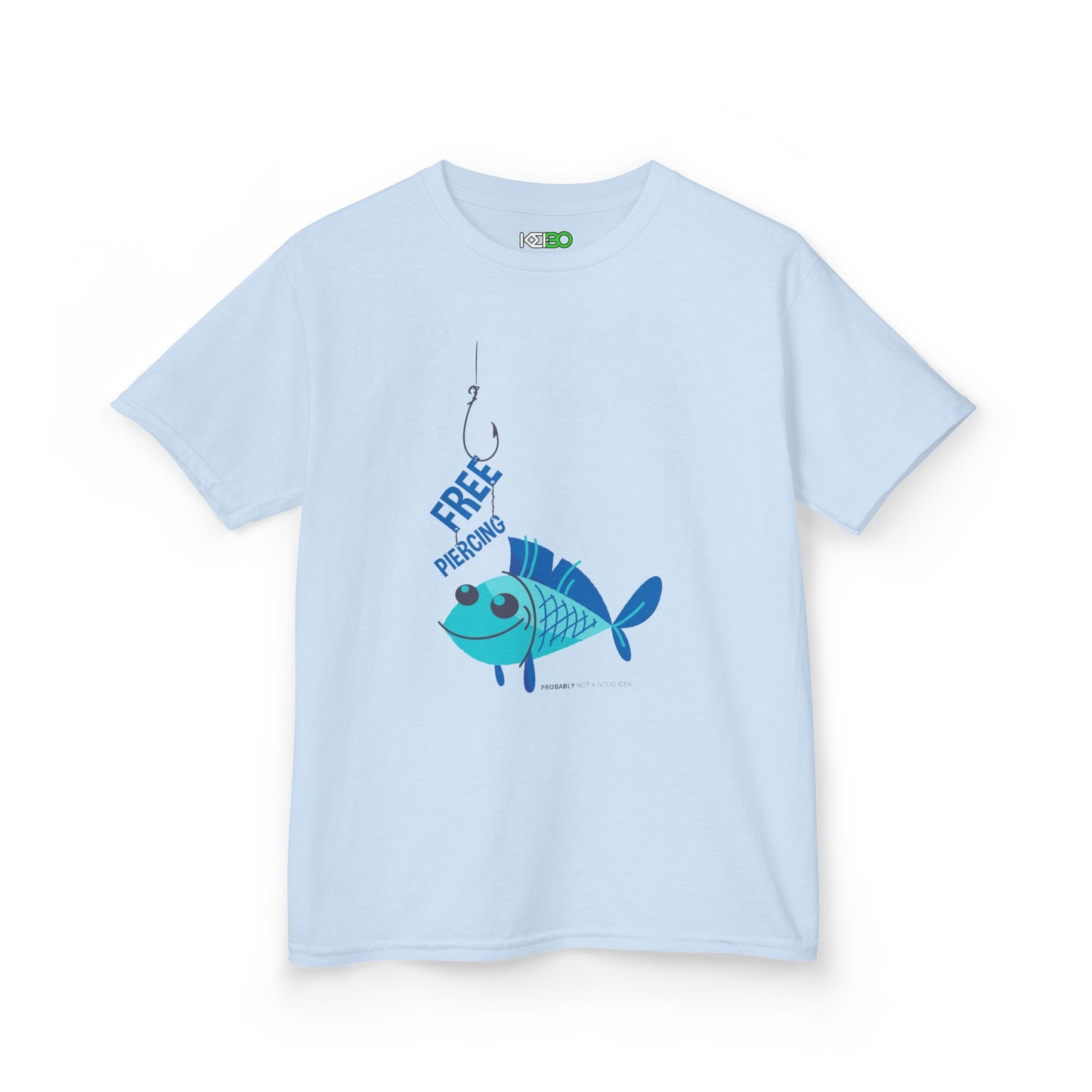 Kids Fishing Adventure T-shirt for Girls - "Free to Swim" Design