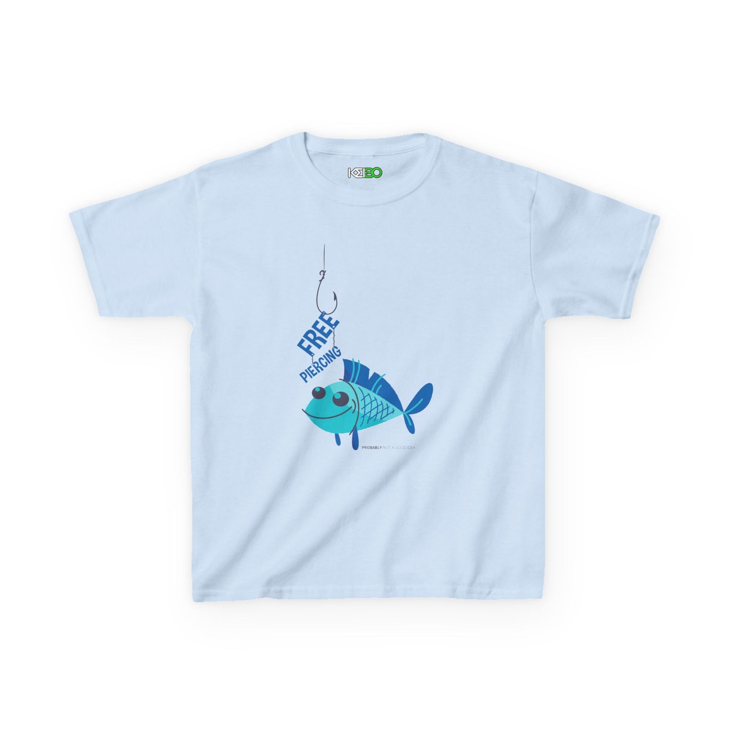 Kids Fishing Adventure T-shirt for Girls - "Free to Swim" Design