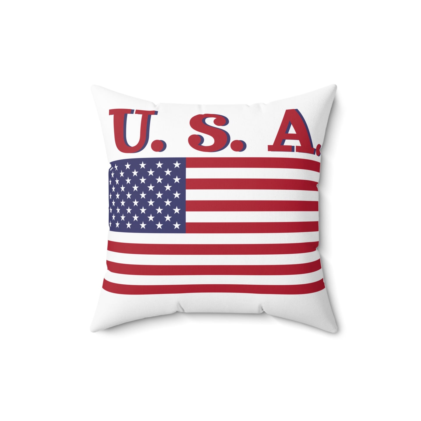 Patriotic American Flag Square Pillow – Perfect for Home Decor