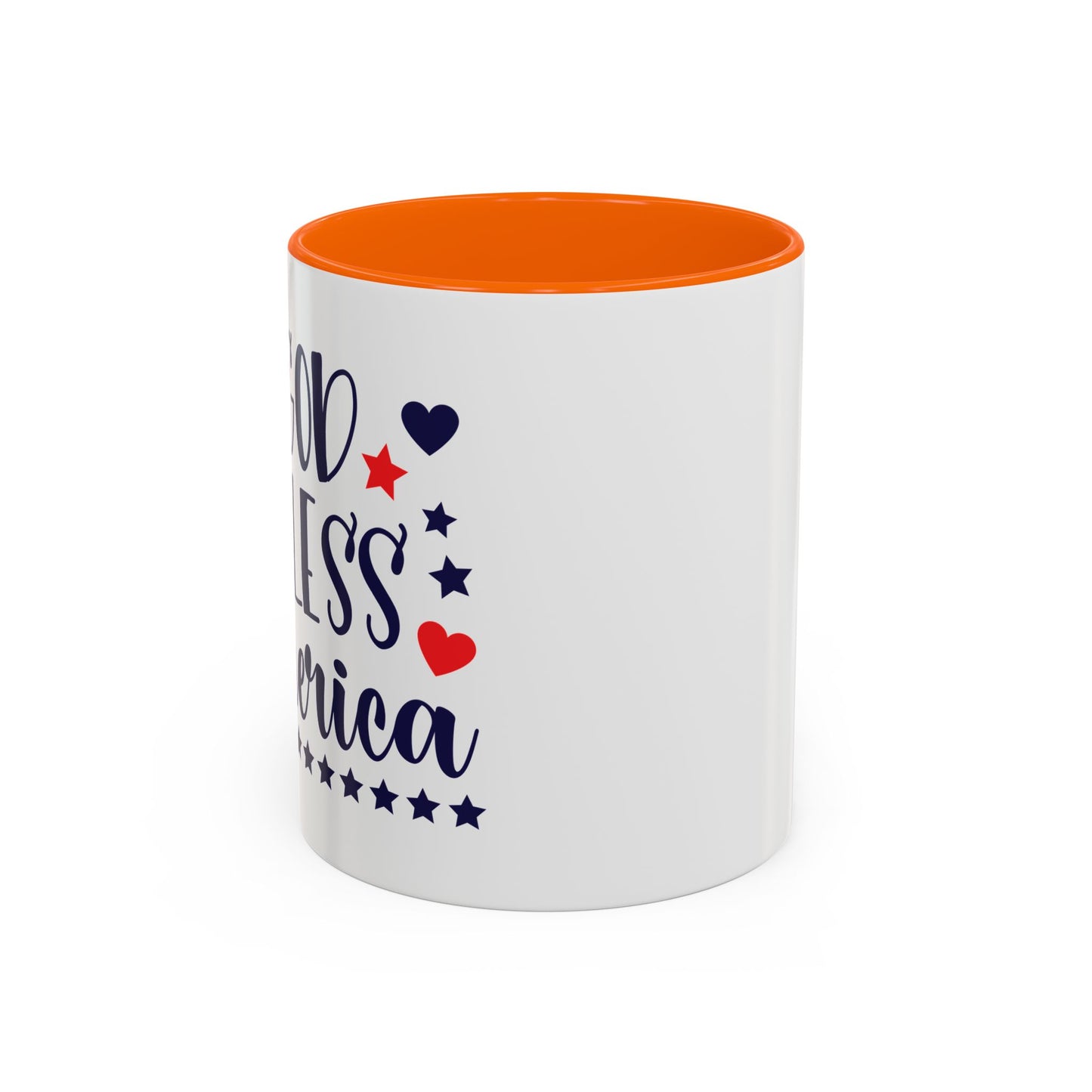 Patriotic Accent Coffee Mug - 'God Bless America'