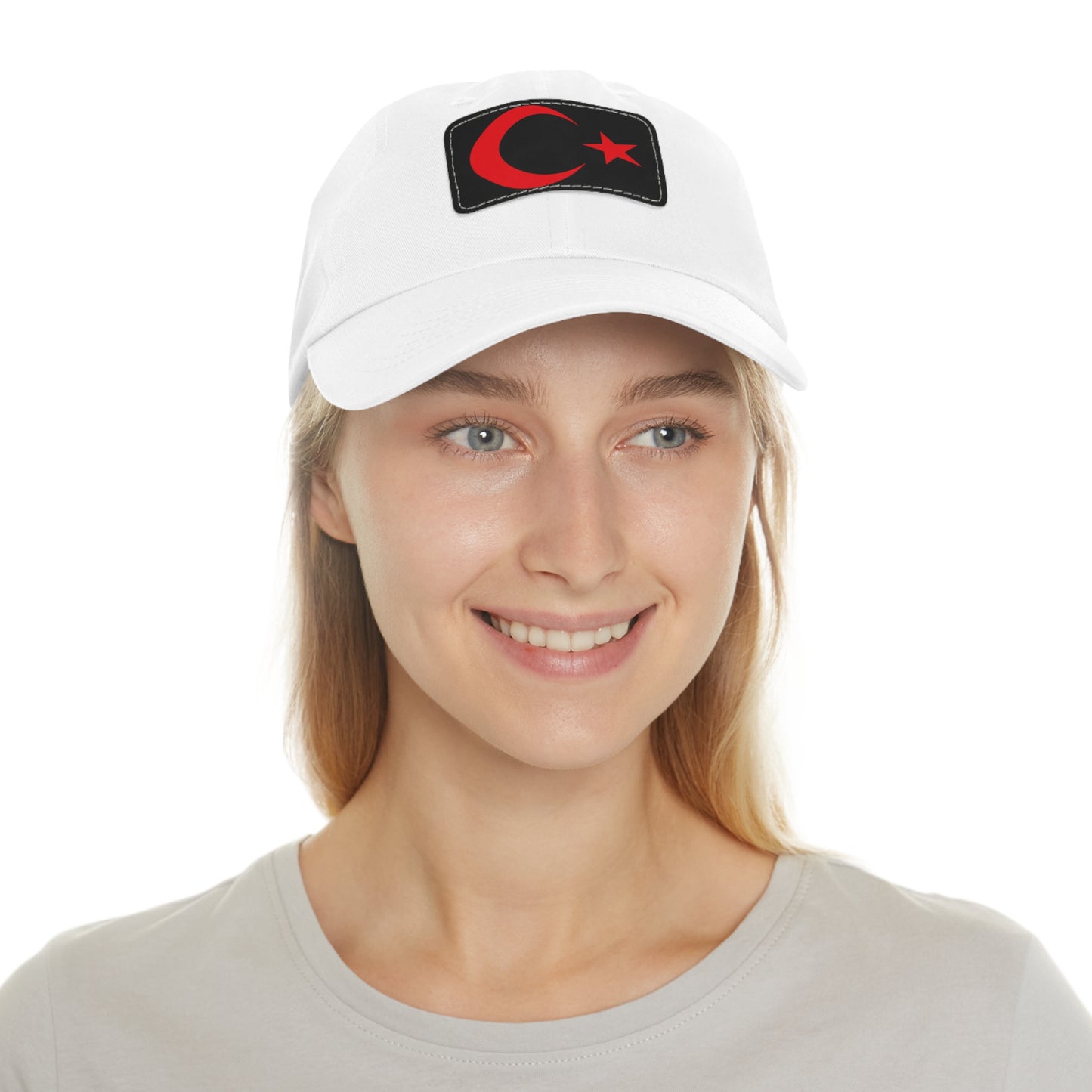 Stylish Dad Hat with Turkish Flag Leather Patch