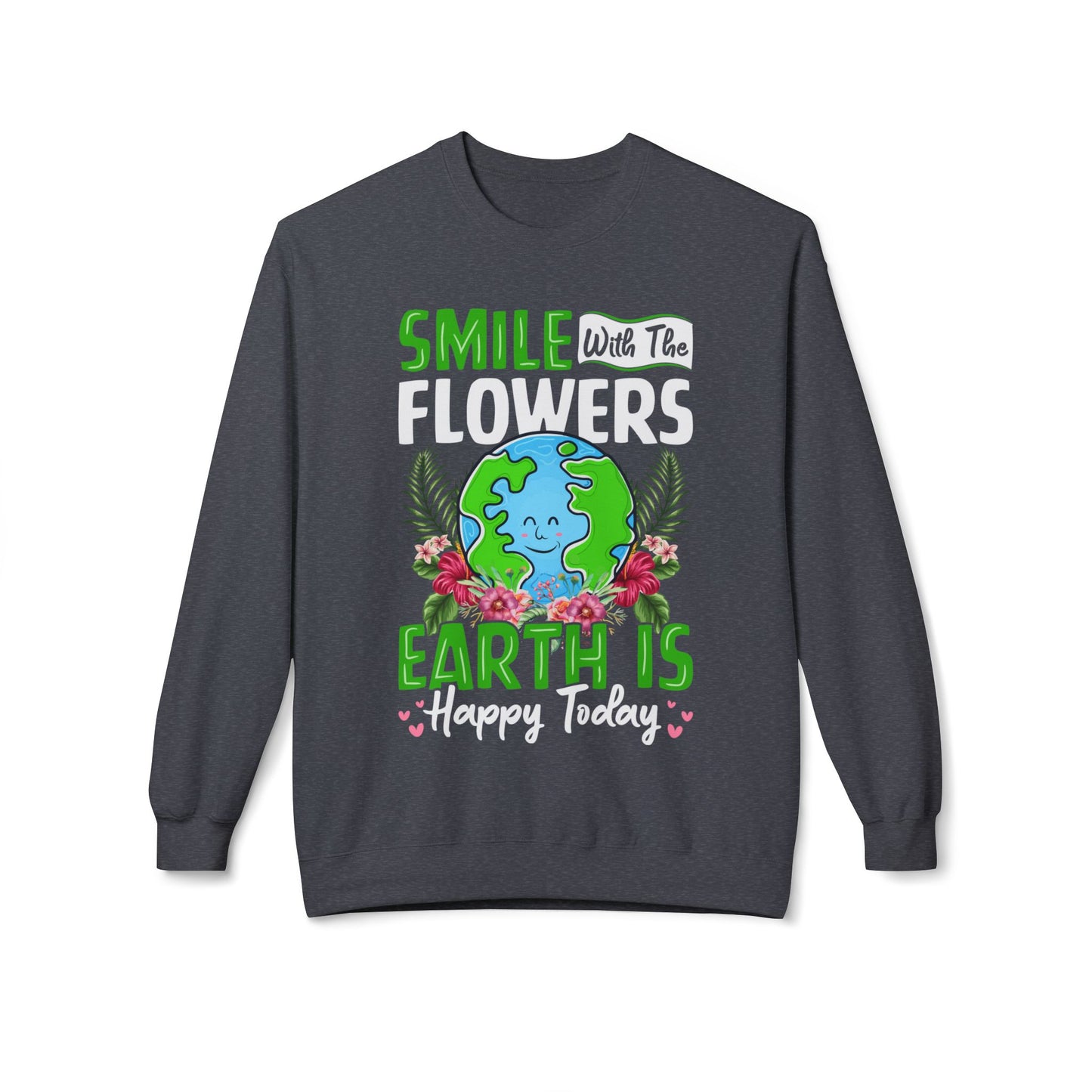 Women's Fleece Sweatshirt Flowers Floral Graphic for Positive Vibes