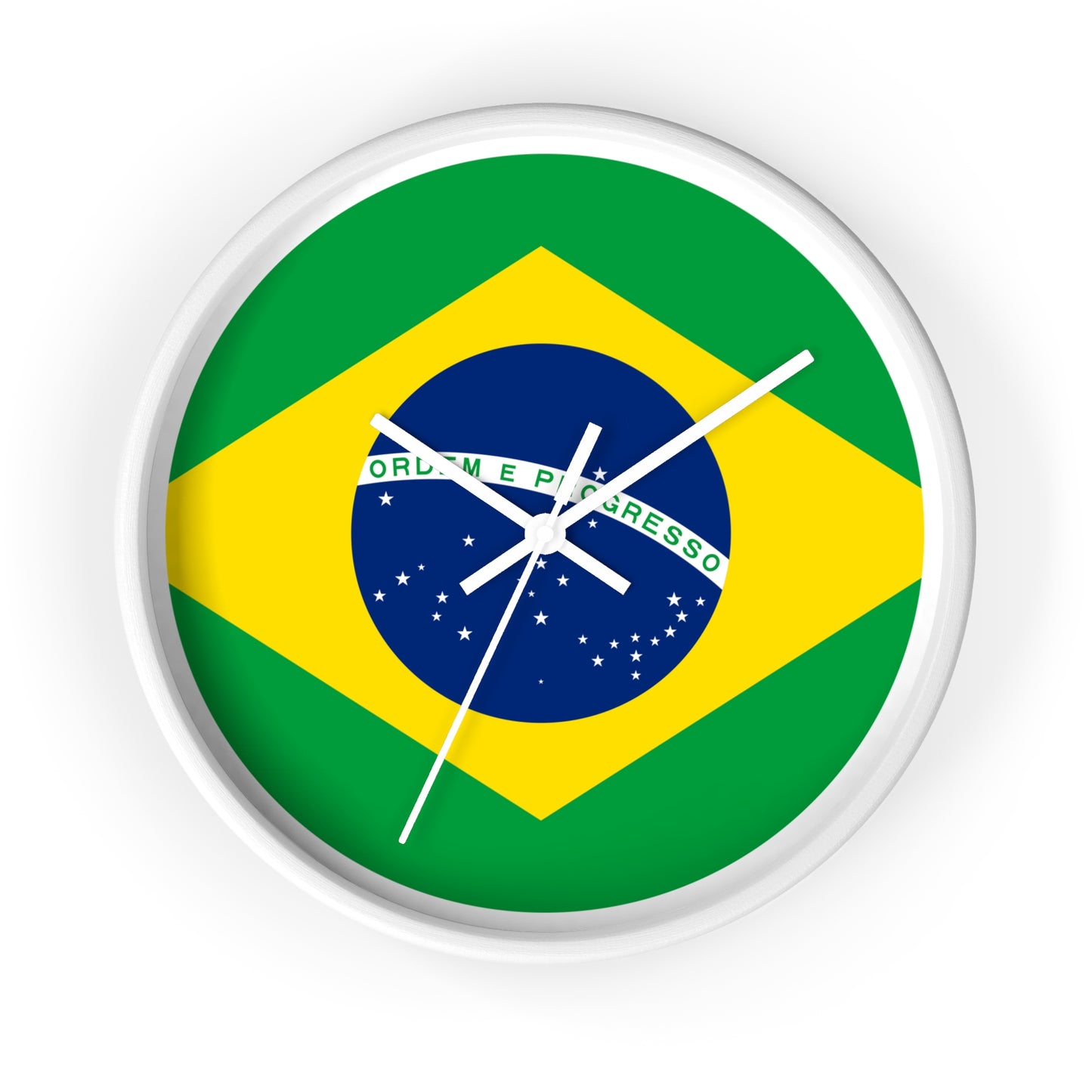 Brazilian Flag Wall Clock - Stylish Decor for Home or Office