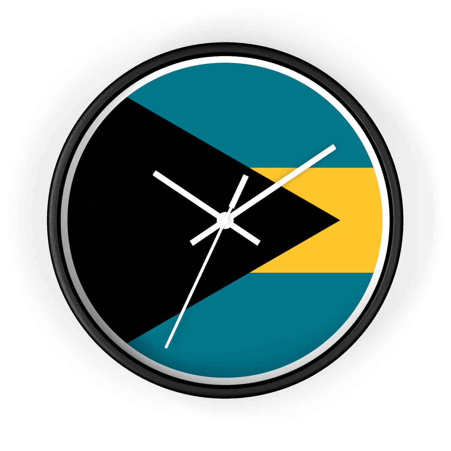 Bahamas Flag Wall Clock - Modern Home Decor for Beach Lovers