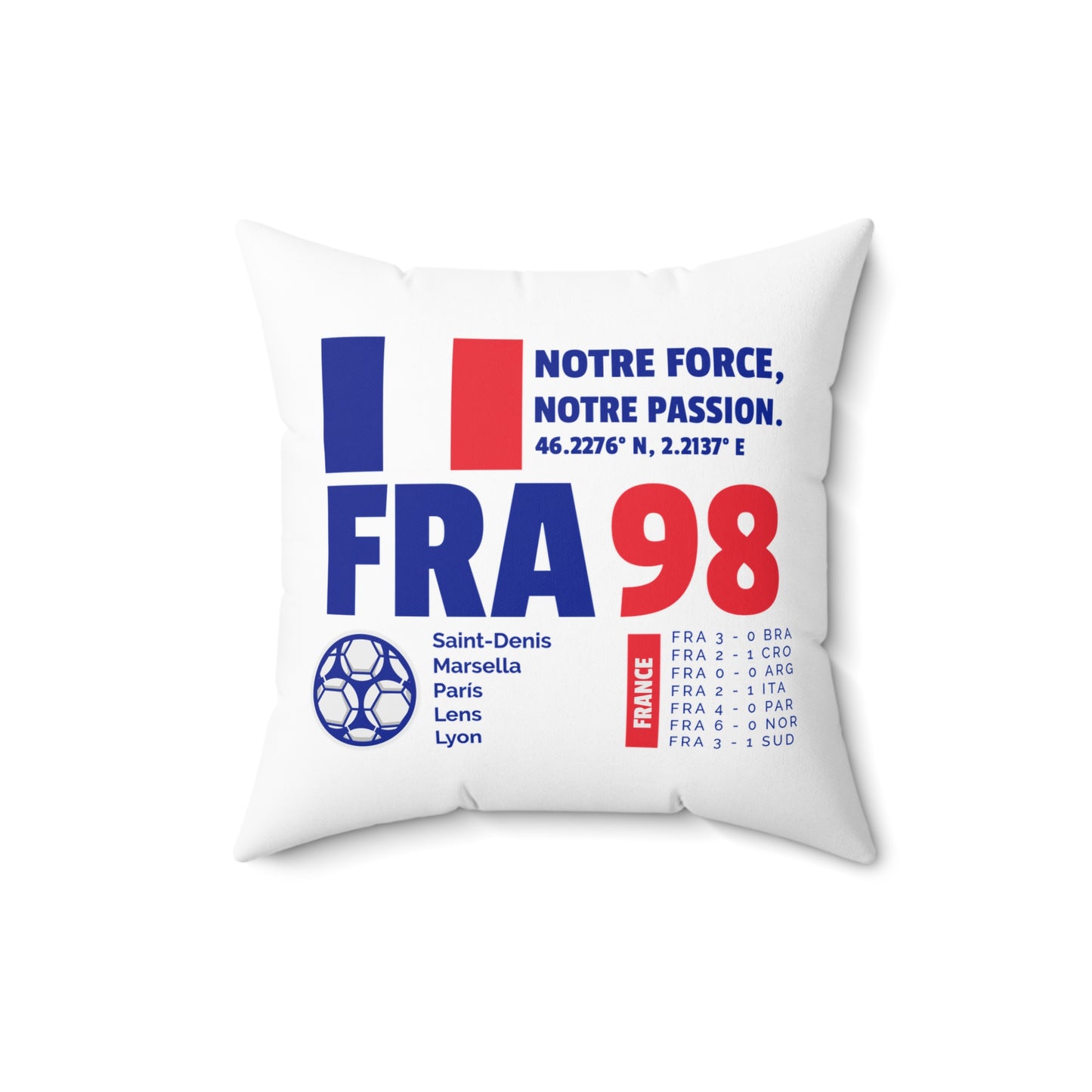 Fan Pillow France Soccer Always Victorious Design