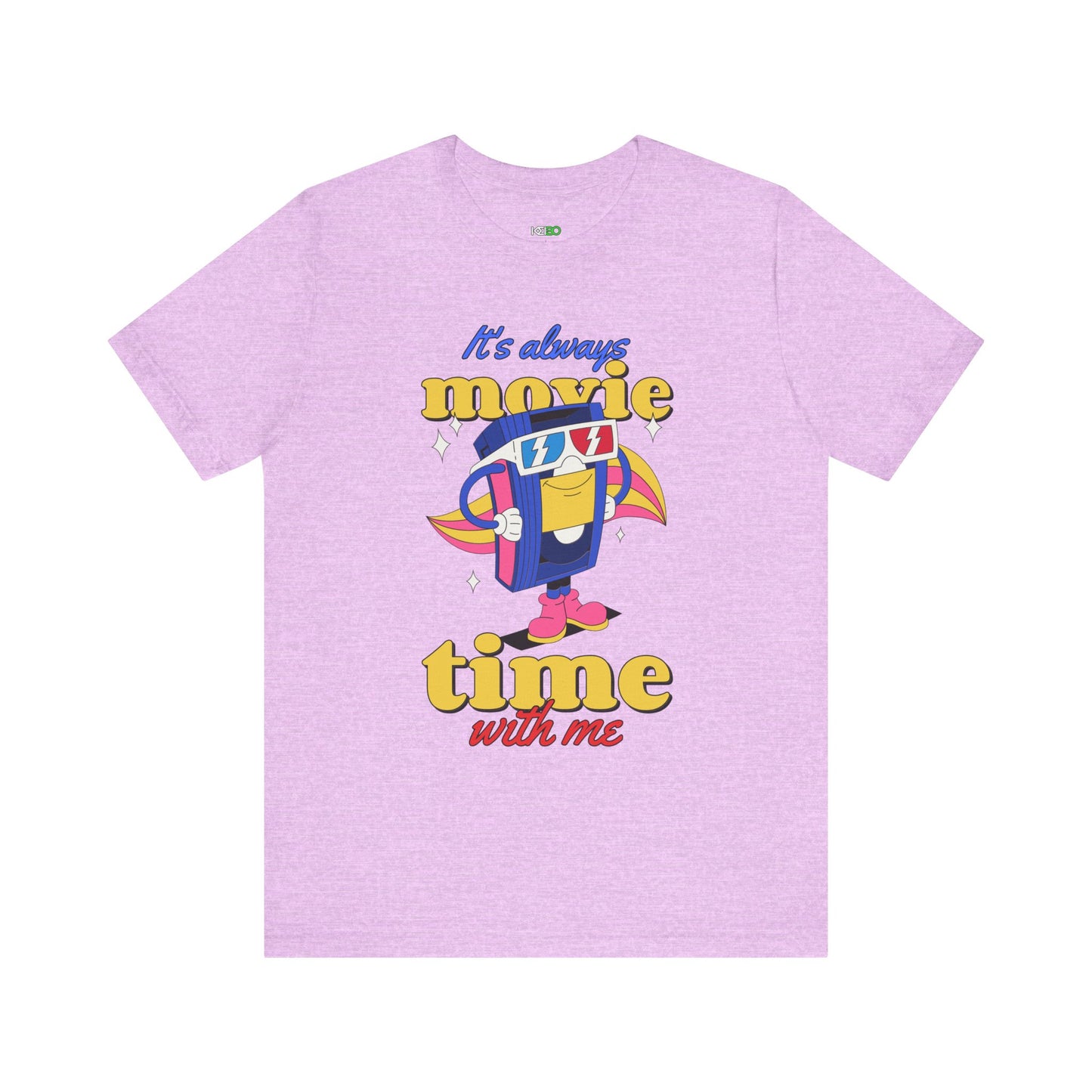 Movie Time Men's Jersey Tee - Fun Graphic T-Shirt for Film Lovers