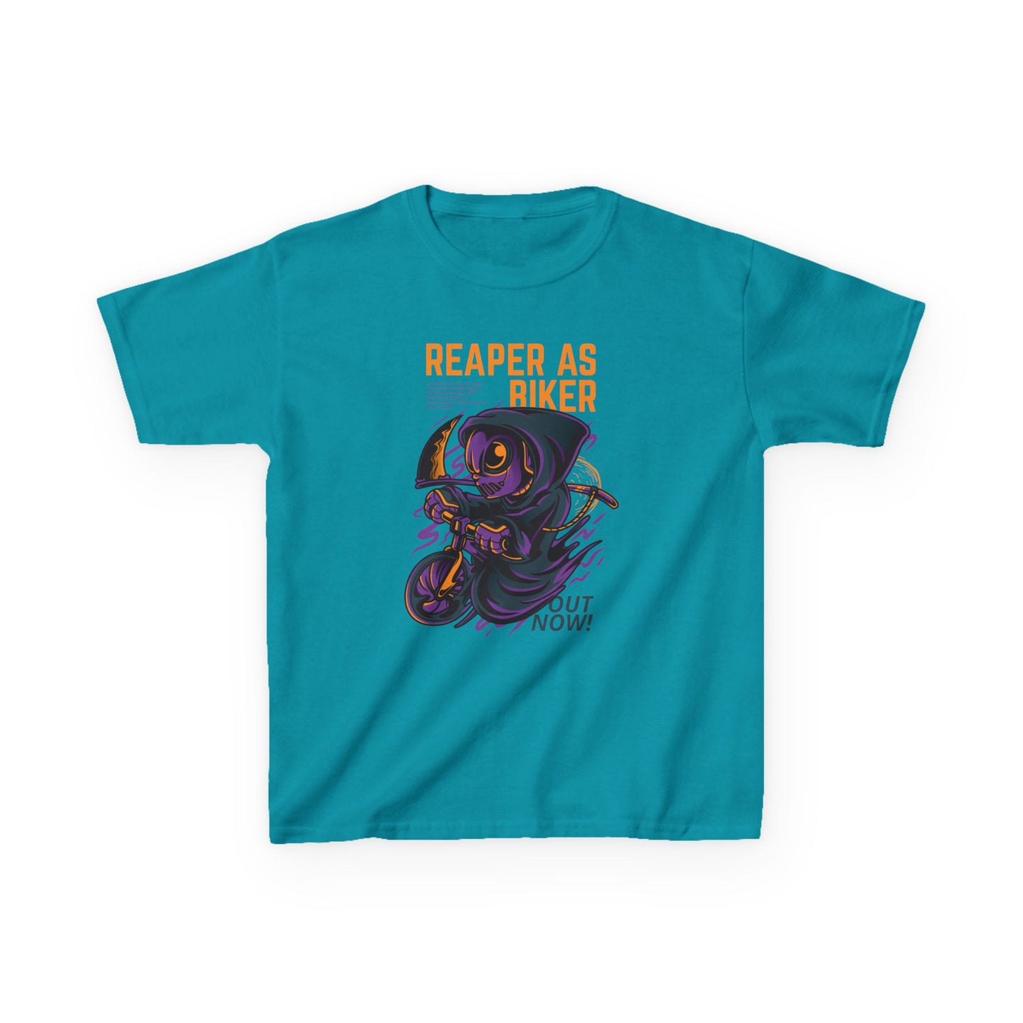 Kids Reaper Biker Graphic Tee - Fun and Playful T-Shirt