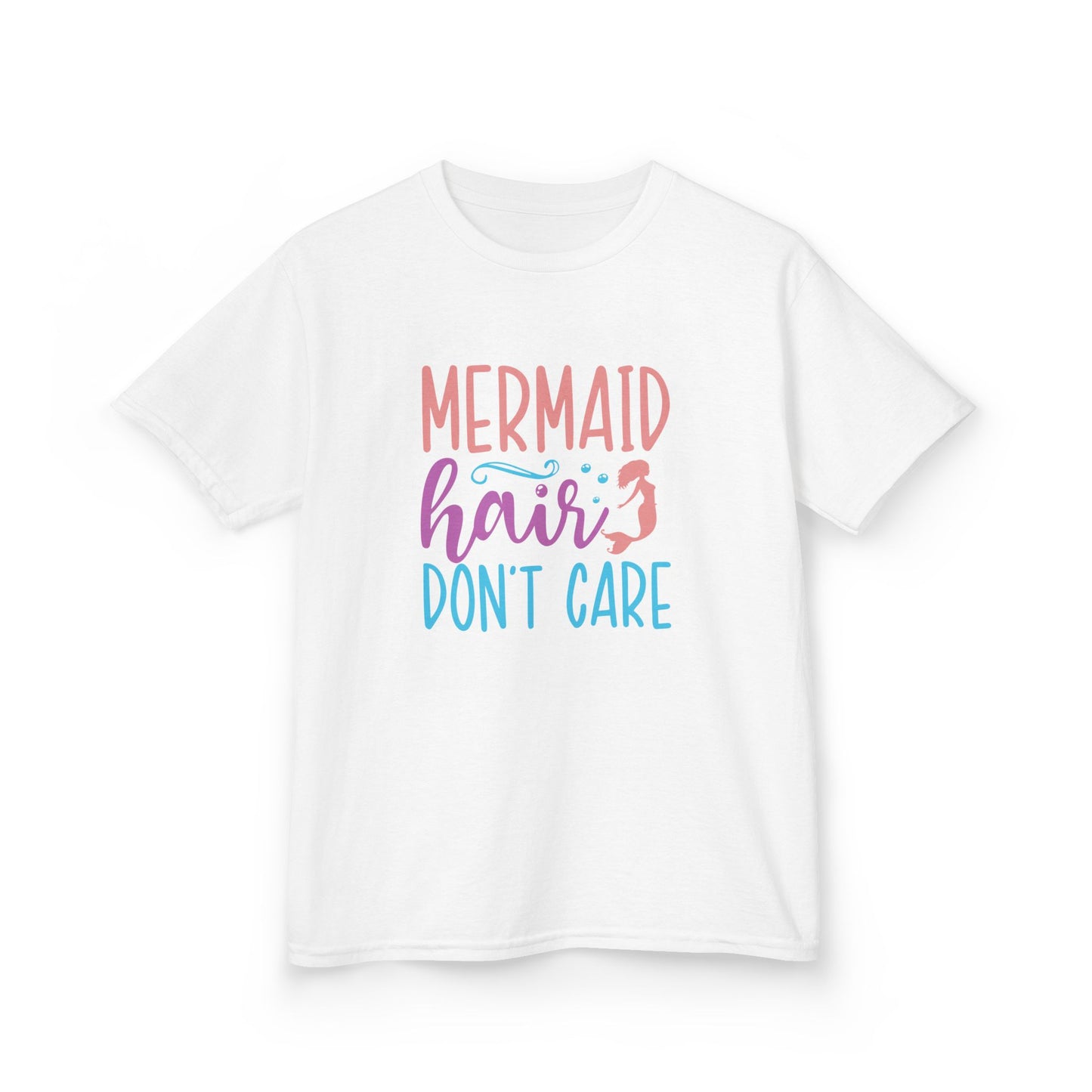 Girl T-shirt "Mermaid Hair Don't Care" – Perfect for Little Dreamers