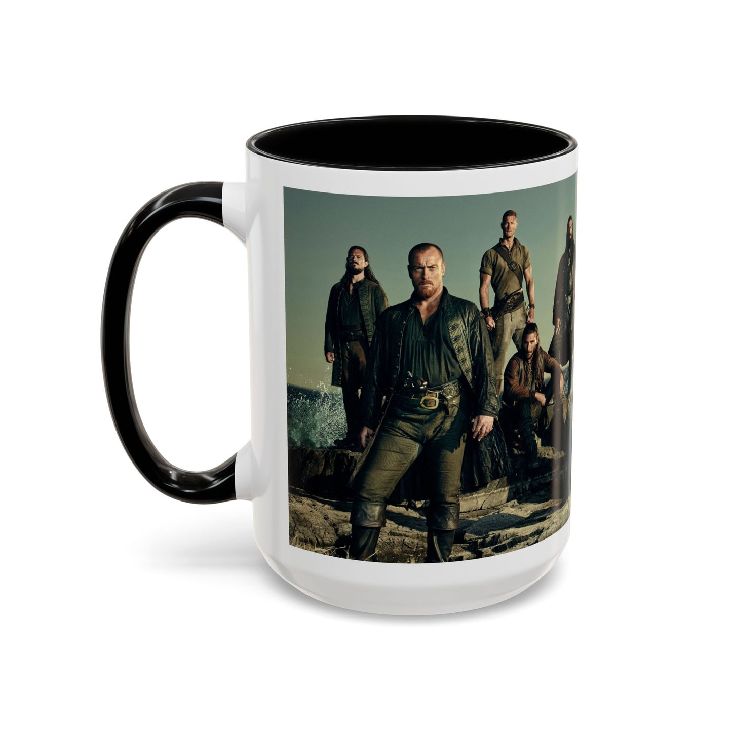 Black Sails Accent Coffee Mug - 11oz & 15oz | For Fans of Adventure & Pirates
