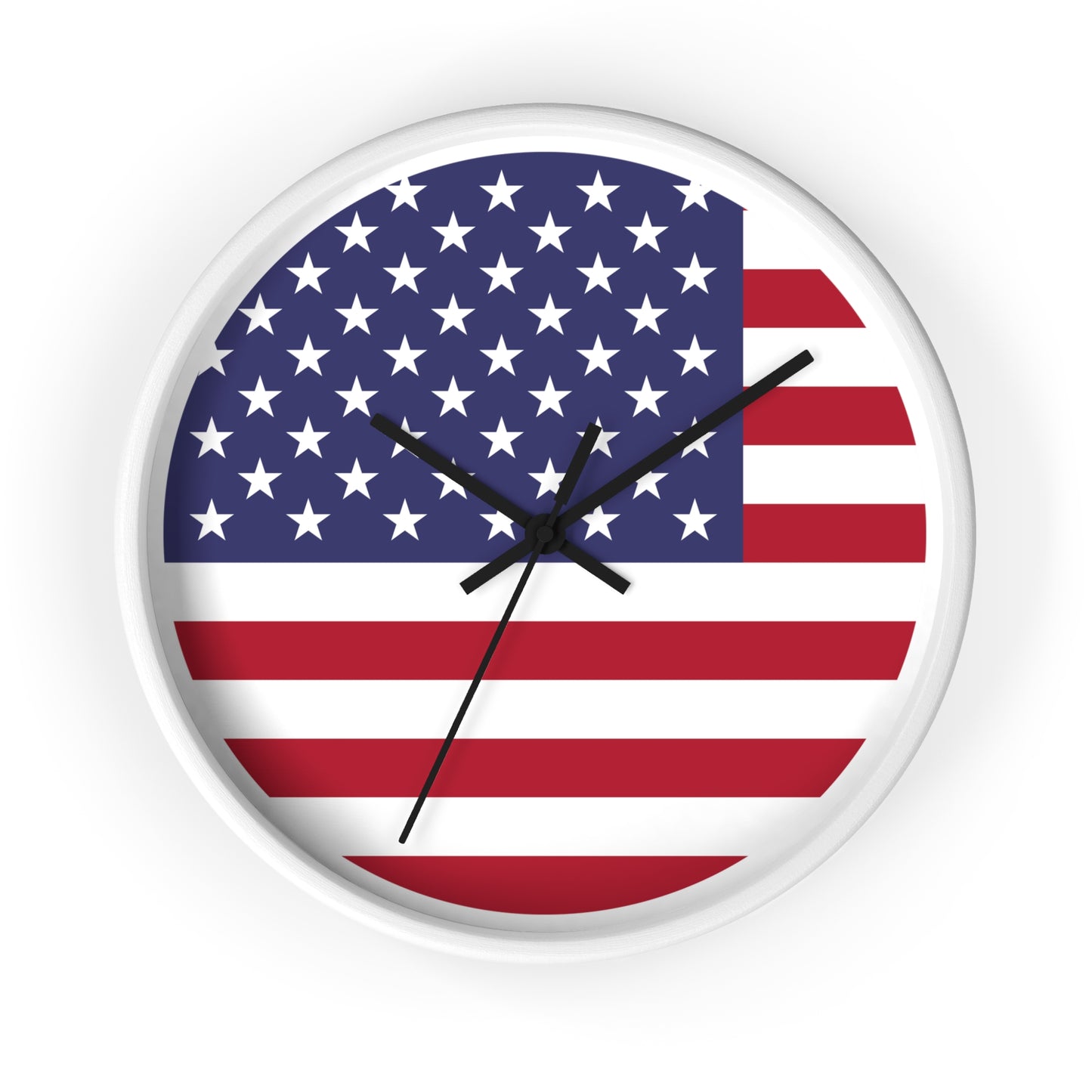 Patriotic American Flag Wall Clock - Distressed Vintage Design