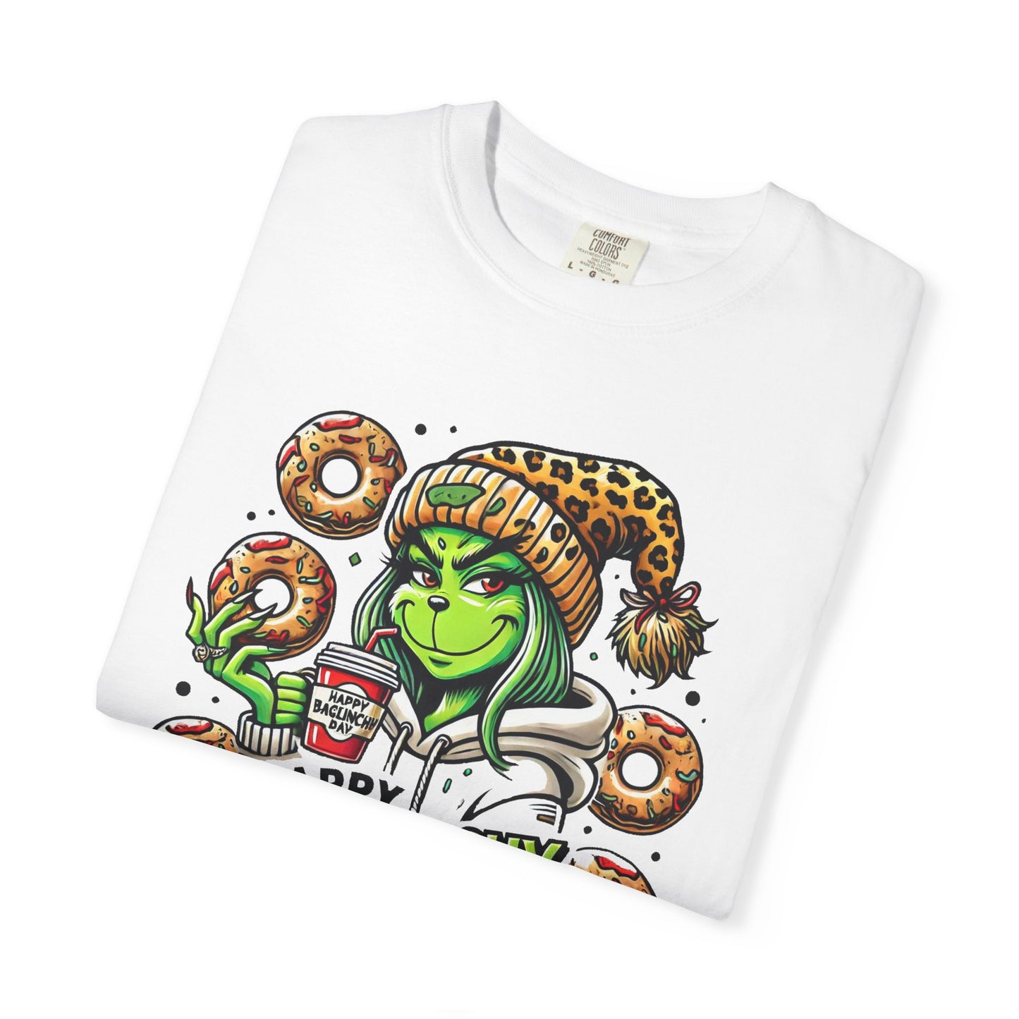 Happy Bagels Day Unisex T-Shirt with Grinchy Design