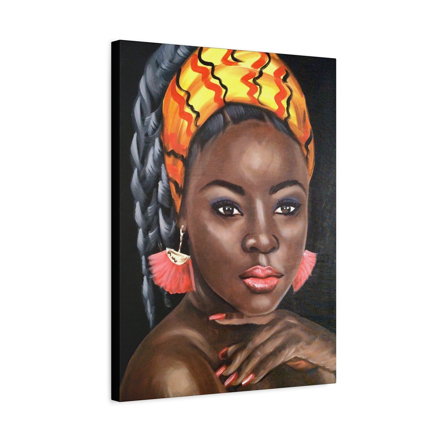 African Woman Art Canvas Print - Vibrant Decor for Home