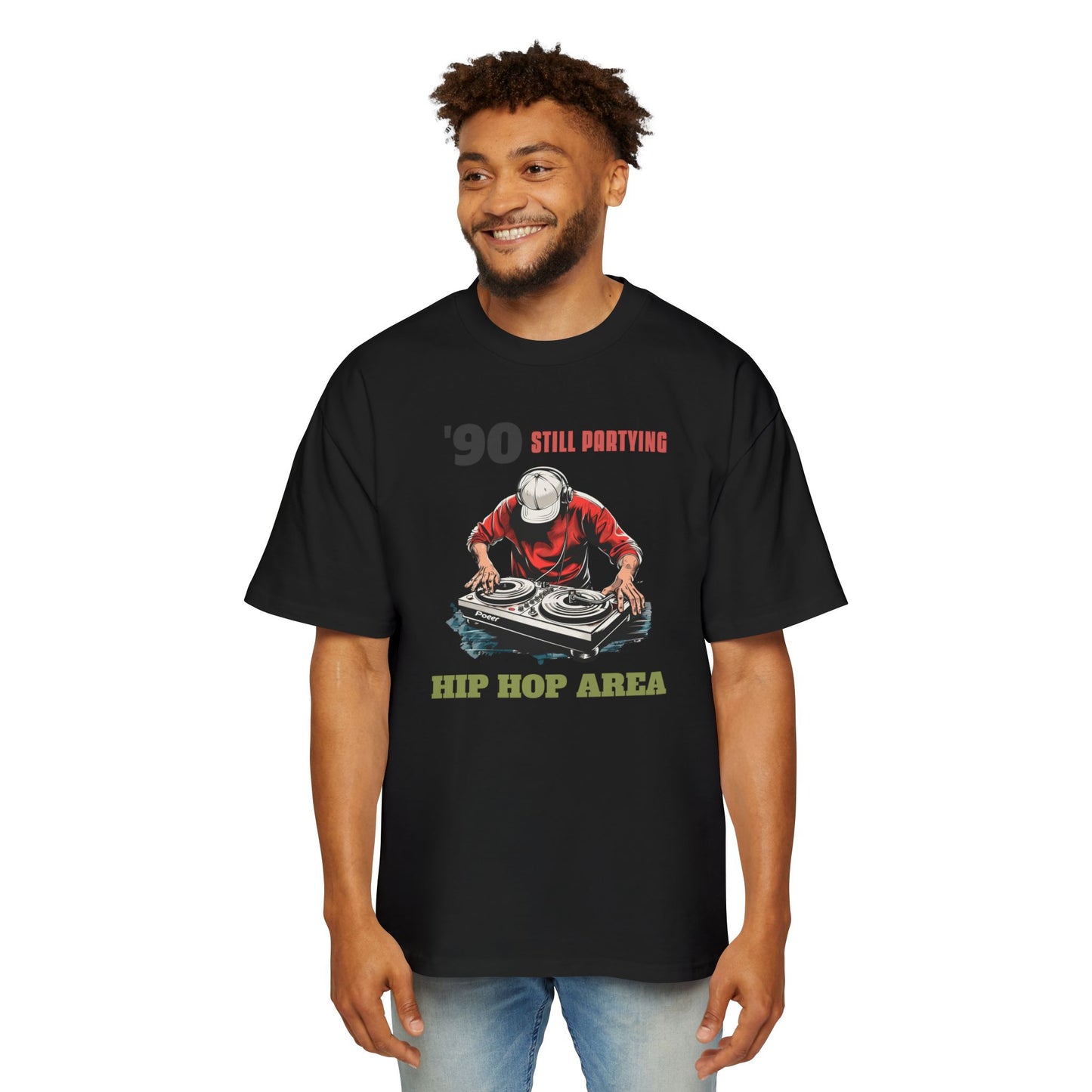 Men's '90 Still Partying Hip Hop Oversized Tee for Music Lovers