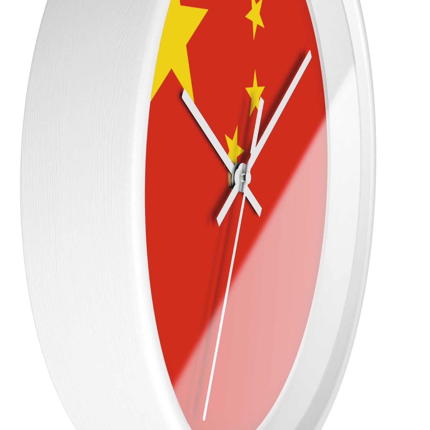 Chinese Flag Wall Clock - Vibrant Red & Yellow Home Decor