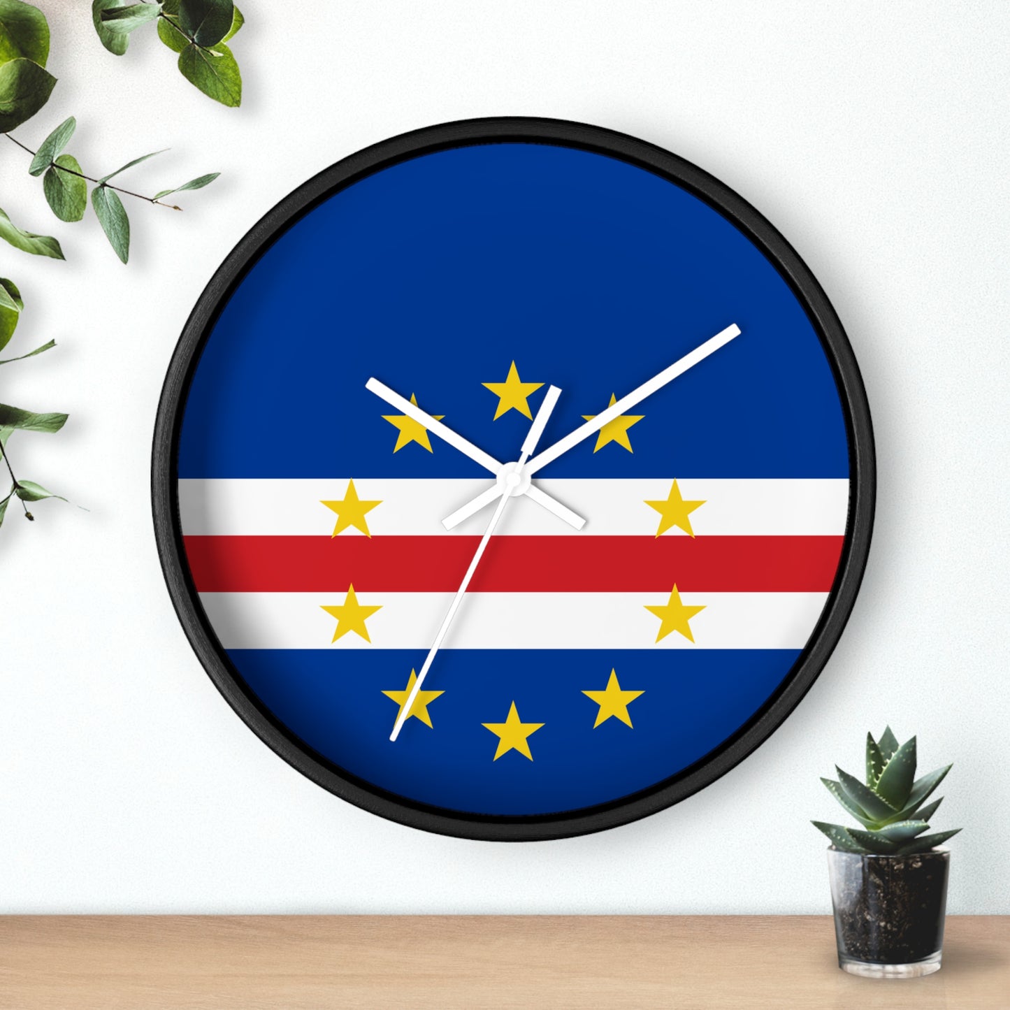 Cape Verde Flag Wall Clock - Modern Home Decor for Timeless Style