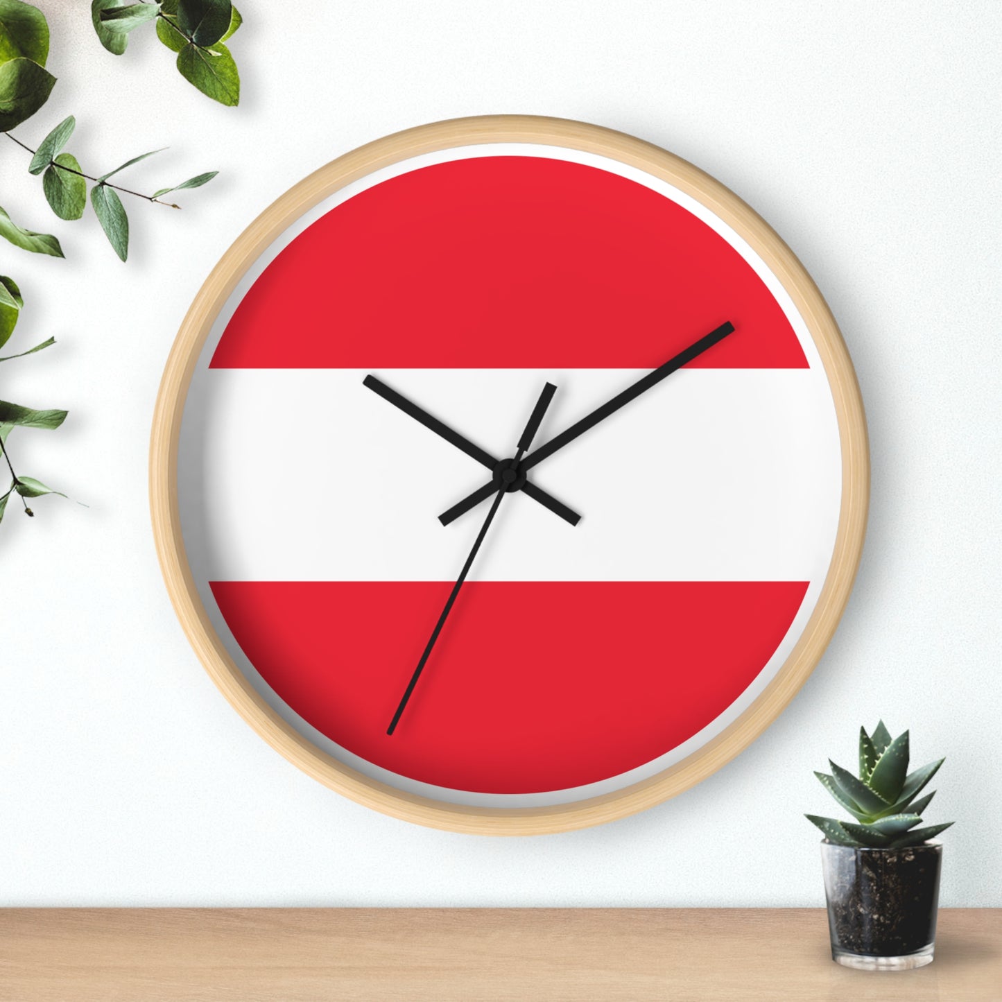 Austrian Flag Wall Clock - Unique Home Decor for Austria Lovers