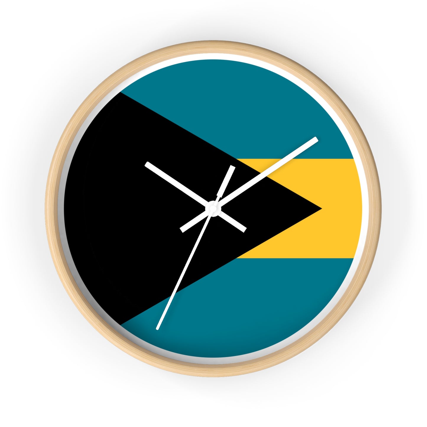 Bahamas Flag Wall Clock - Modern Home Decor for Beach Lovers