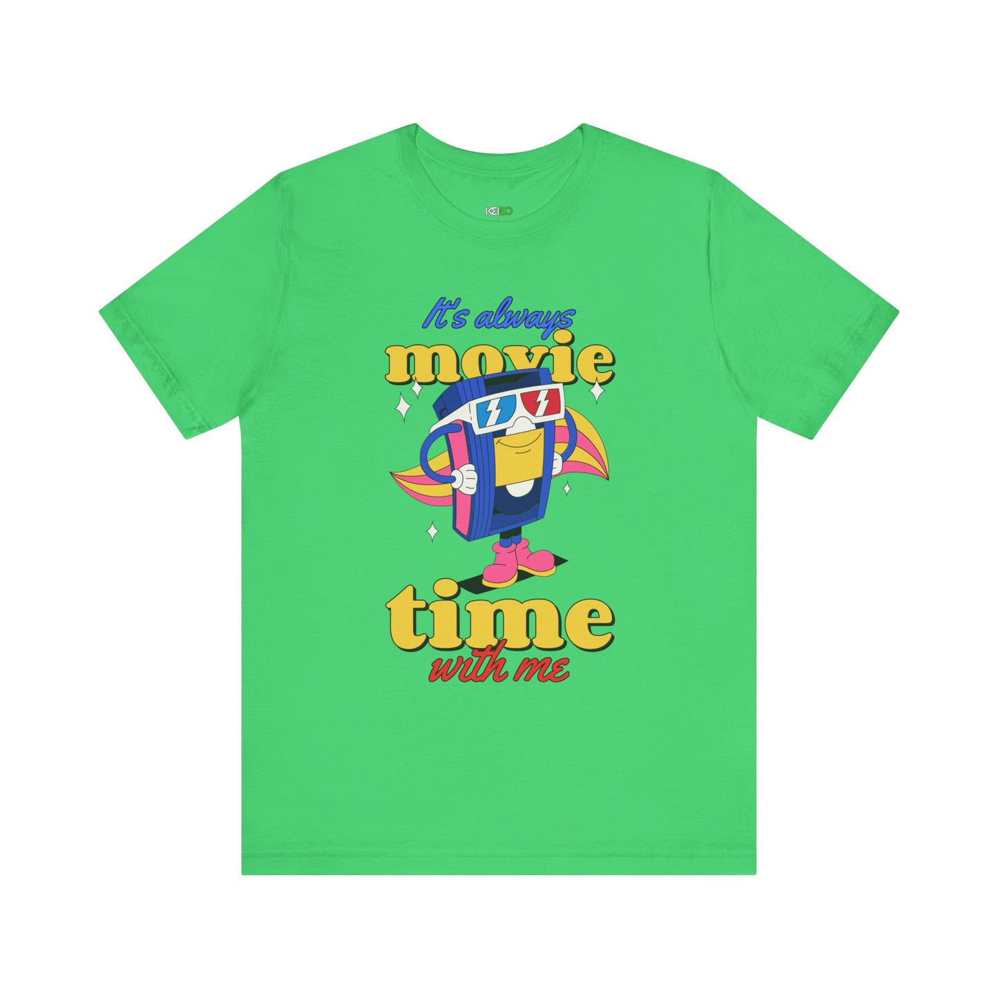 Movie Time Men's Jersey Tee - Fun Graphic T-Shirt for Film Lovers